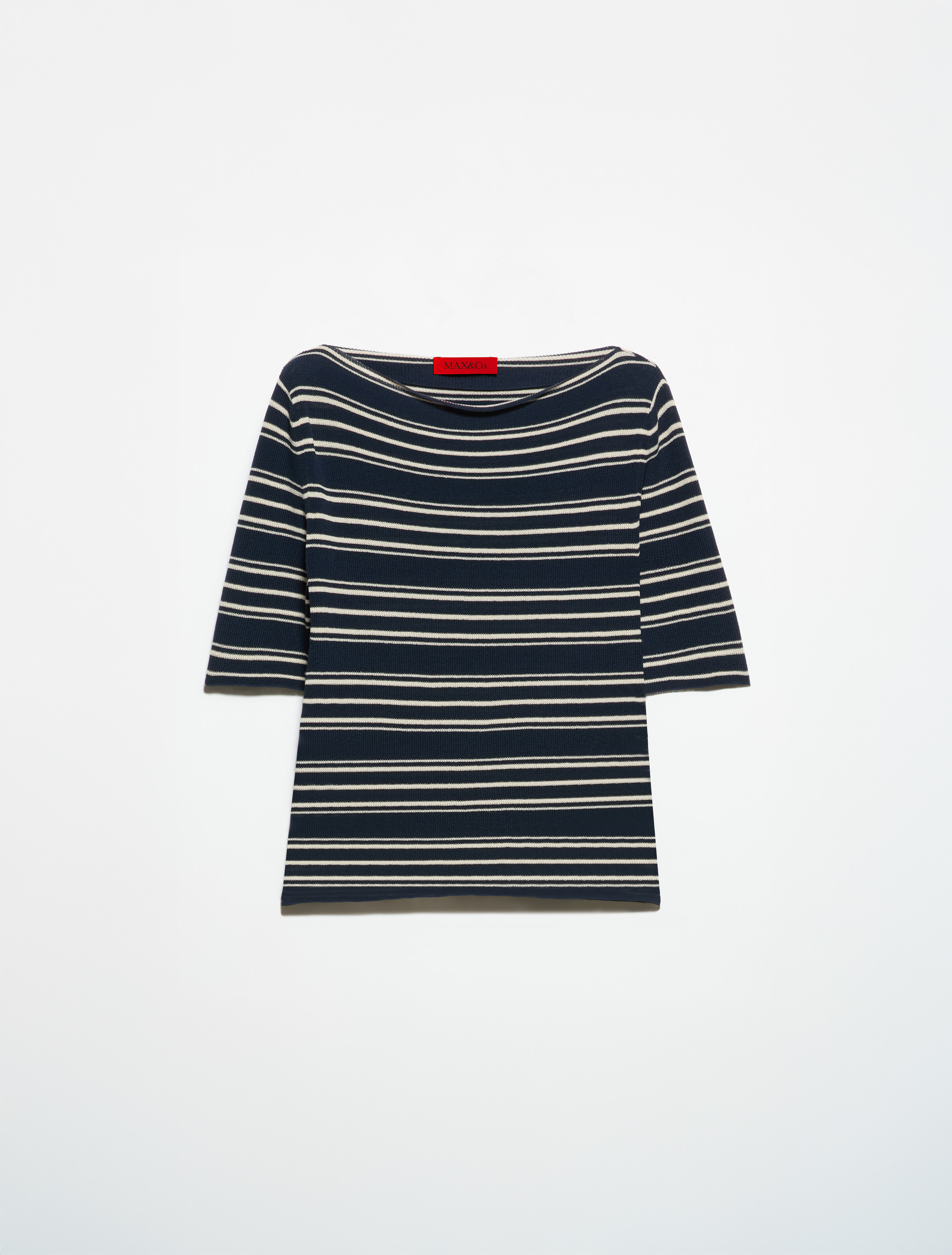 Crepe knitted T-shirt - NAVY - MAX&Co. - 5