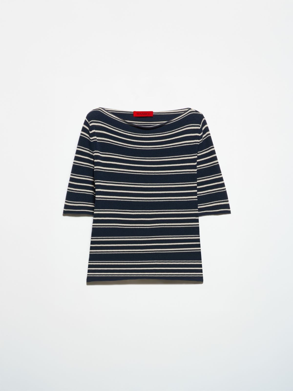 Crepe knitted T-shirt - NAVY - MAX&Co. - 5