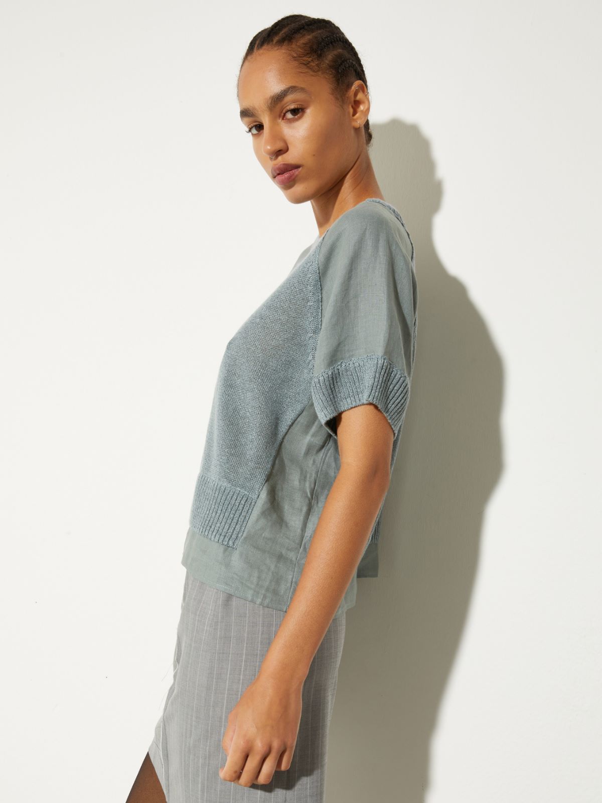 [ポンポーザ]  リネン コンビ  Tシャツ - QUARTZ - MAX&Co. - 3