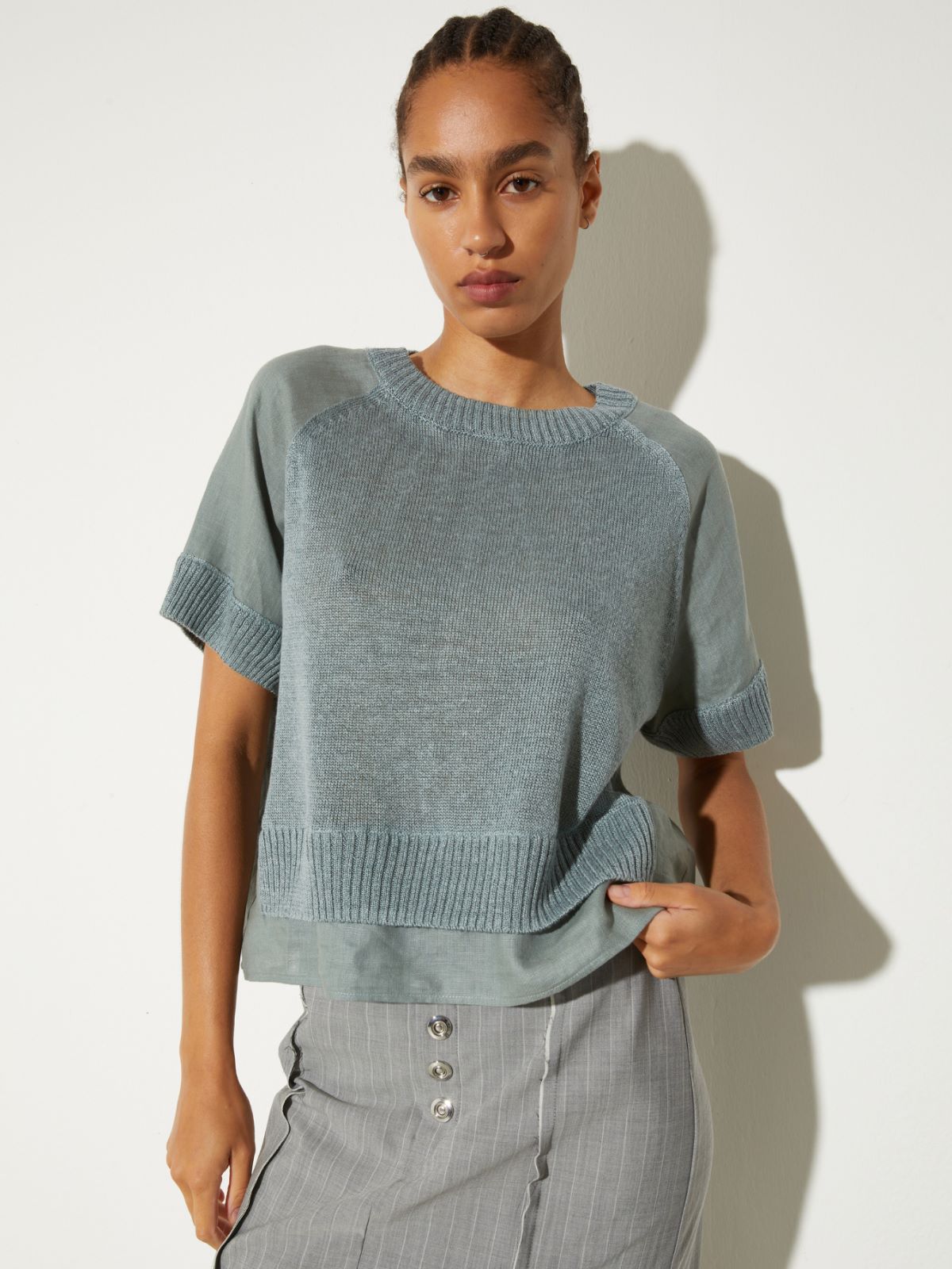 [ポンポーザ]  リネン コンビ  Tシャツ - QUARTZ - MAX&Co. - 4