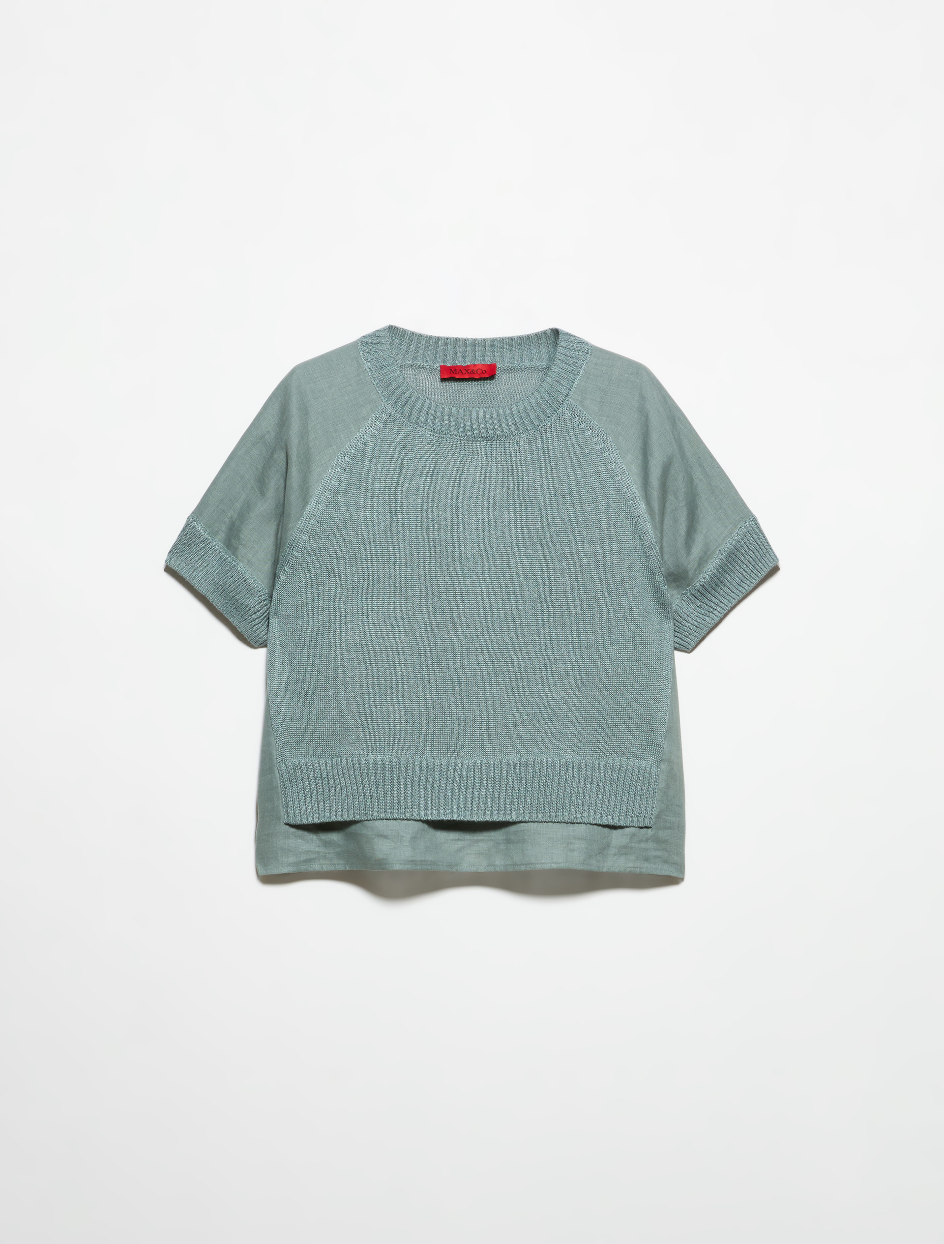 [ポンポーザ]  リネン コンビ  Tシャツ - QUARTZ - MAX&Co.