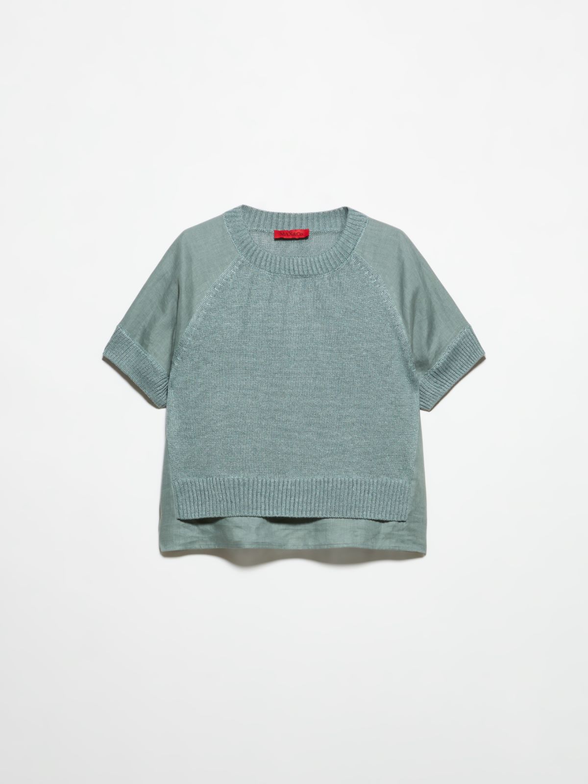 [ポンポーザ]  リネン コンビ  Tシャツ - QUARTZ - MAX&Co.