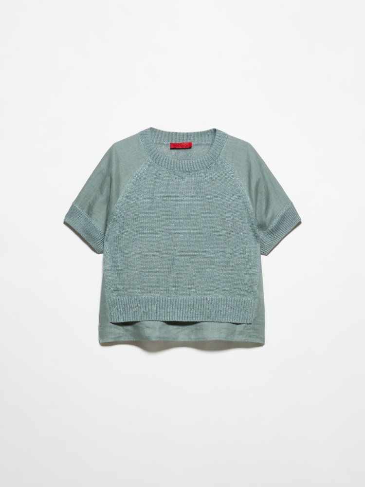 [ポンポーザ]  リネン コンビ  Tシャツ - QUARTZ - MAX&Co.