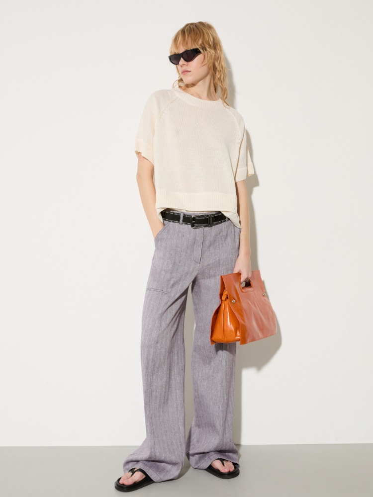 Linen-blend knitted T-shirt - MAX&Co. - 4