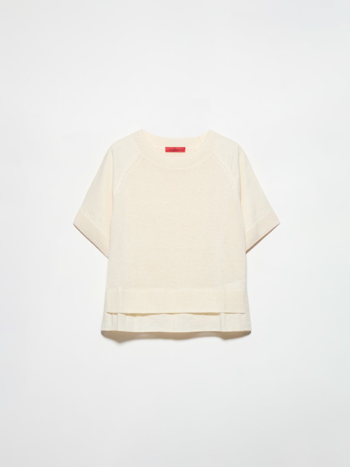 T-shirt en maille de lin mélangé - LAIT - MAX&Co. - 5