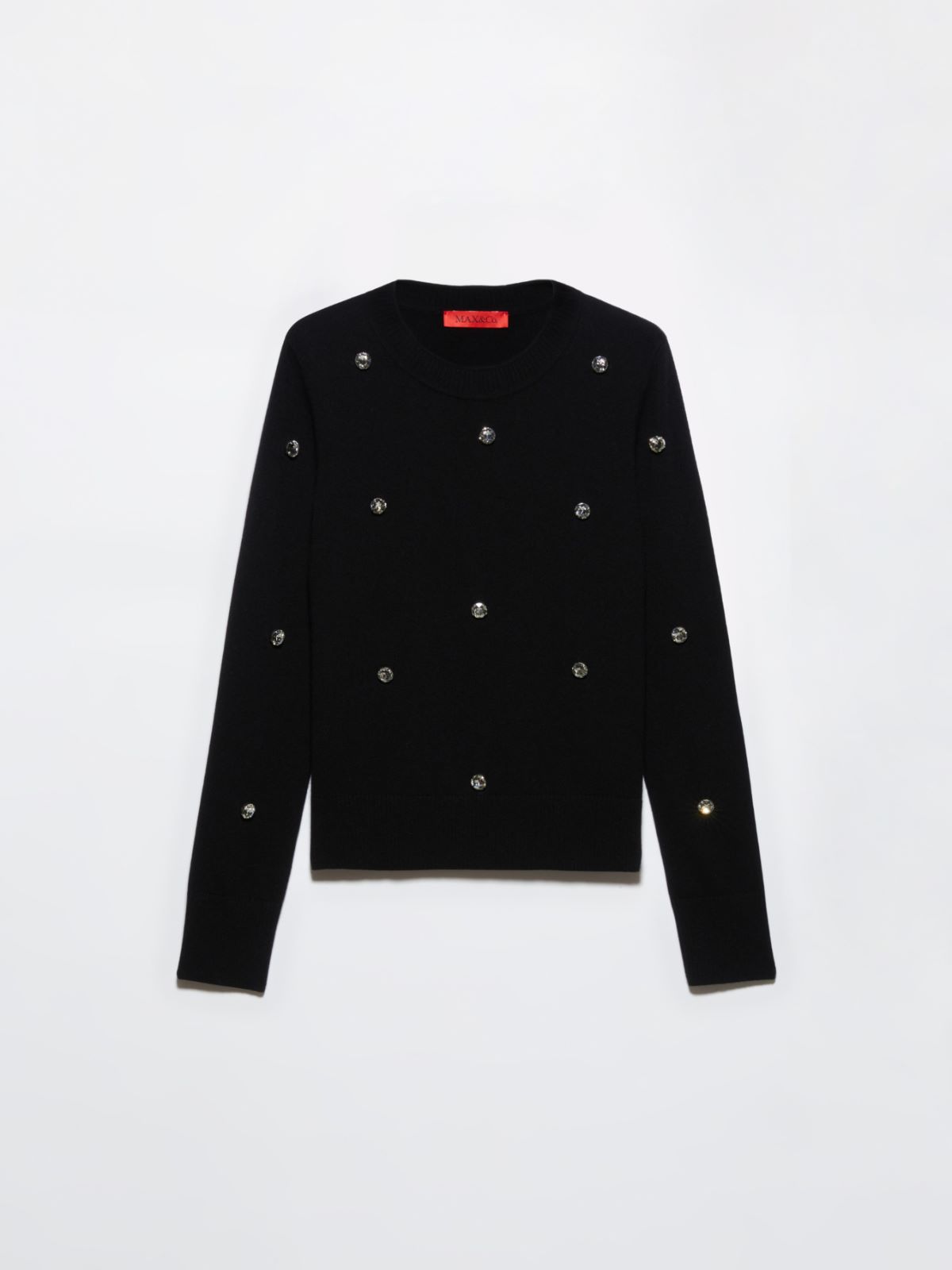 Rhinestone-embroidered jumper, black | MAX&Co. Rhinestone-embroidered jumper - BLACK - MAX&Co. - 5