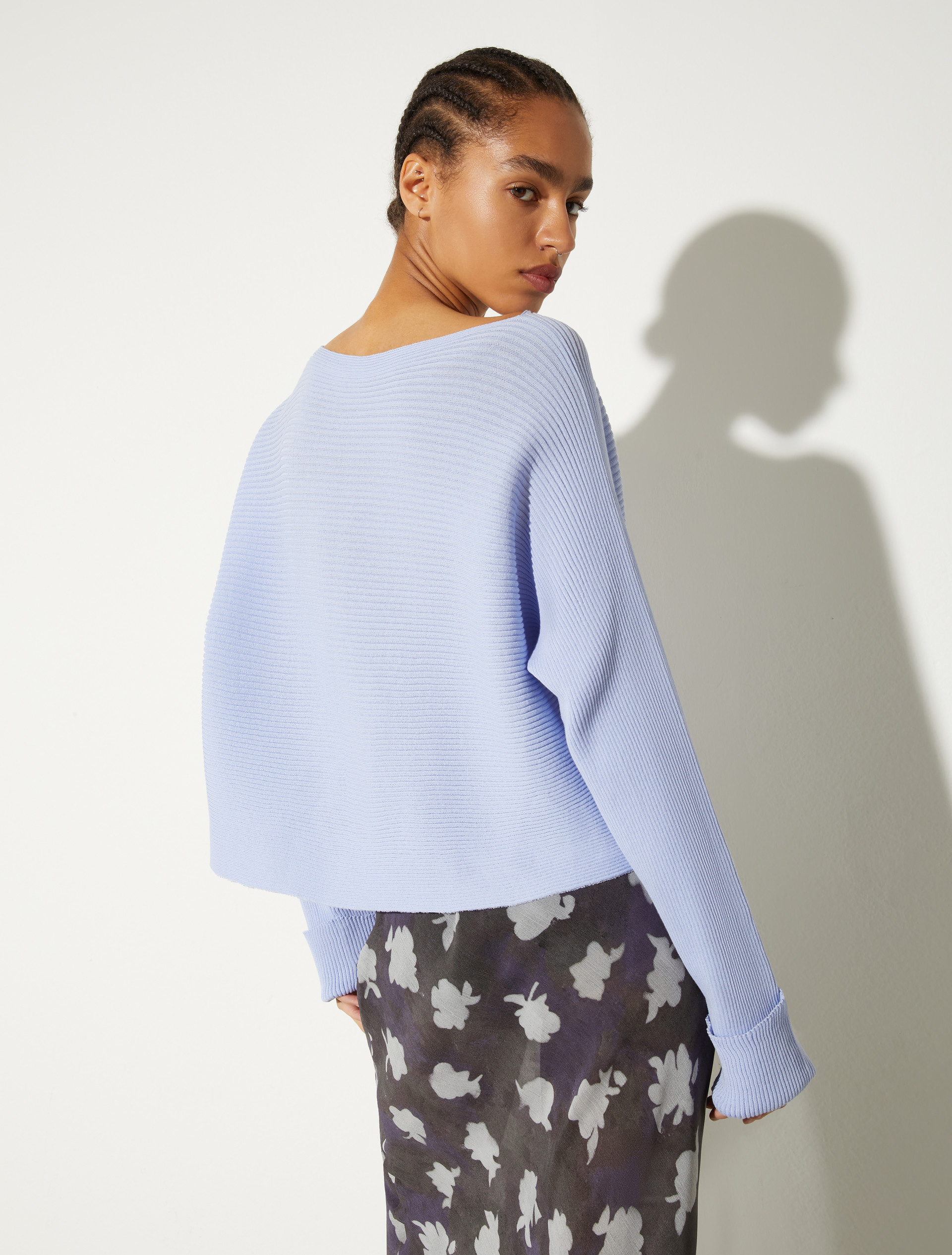 Horizontal rib-knit sweater - LAVENDER - MAX&Co. - 2