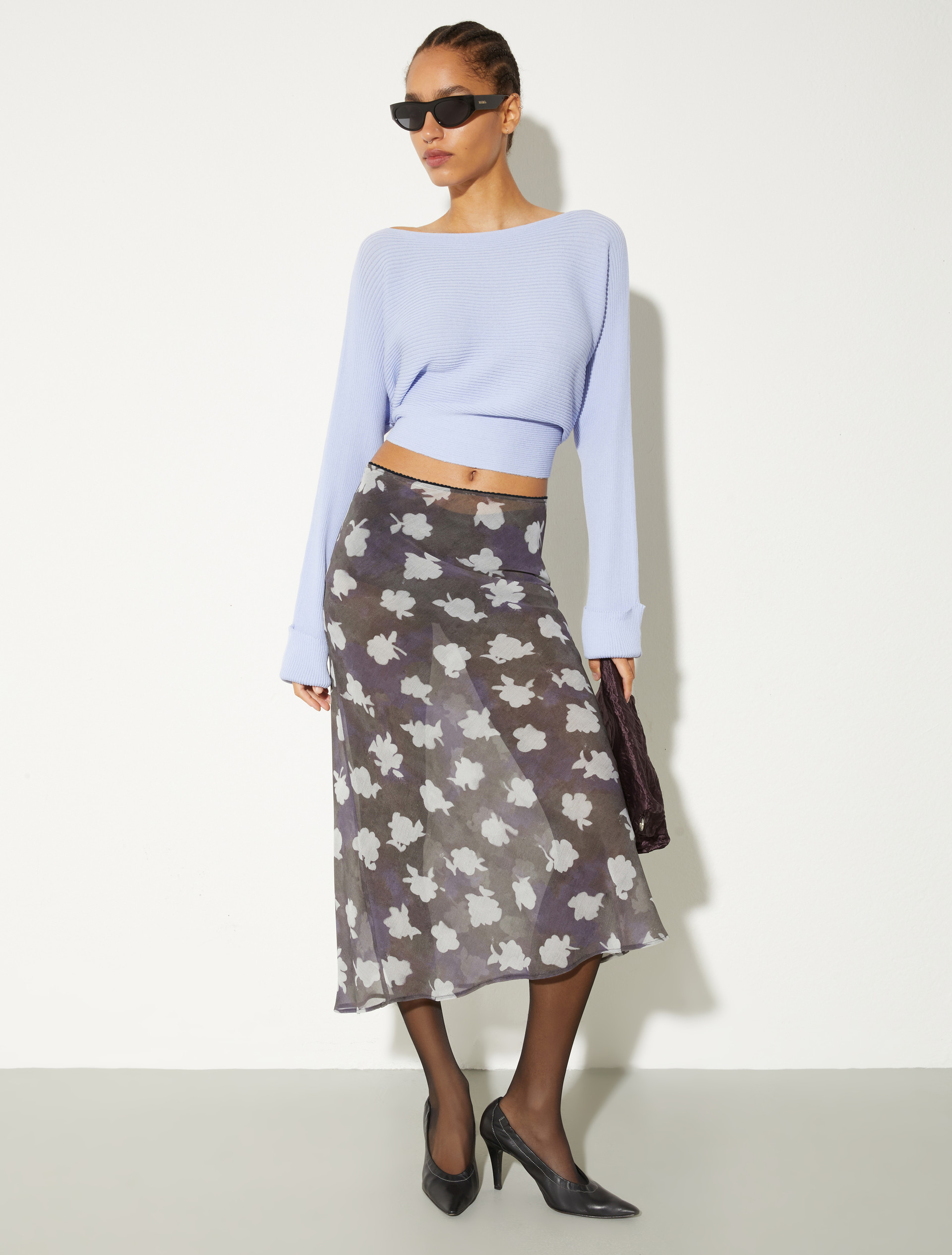 Horizontal rib-knit sweater - LAVENDER - MAX&Co. - 4