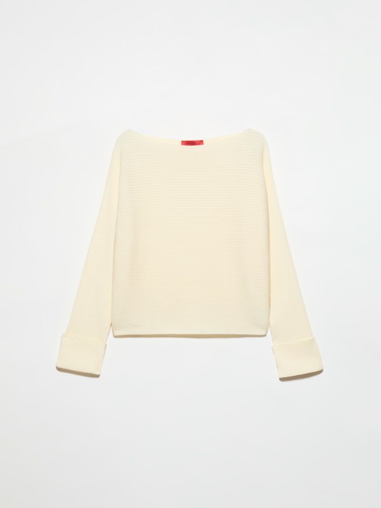Horizontal rib-knit sweater - WOOL WHITE - MAX&Co.