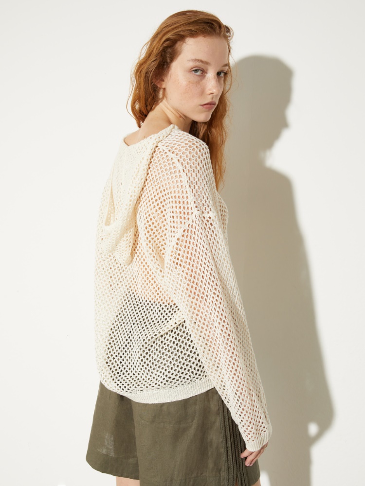 Knitted mesh hoodie - MAX&Co. - 2