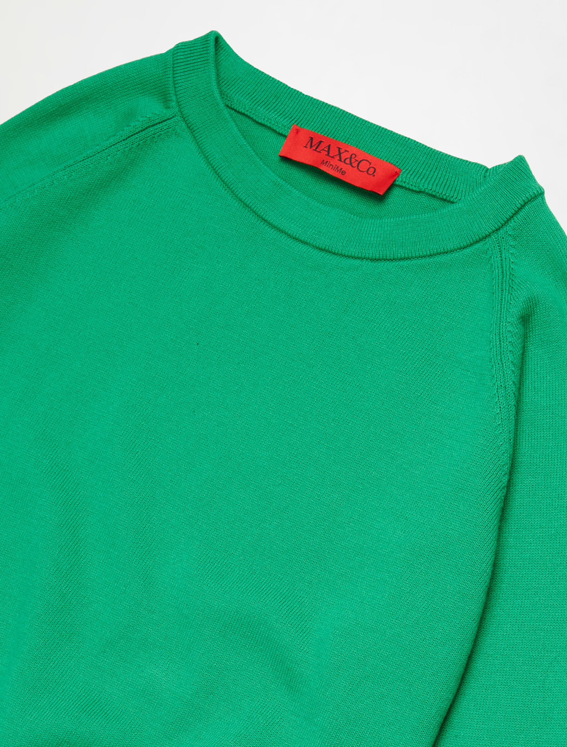 Jersey de cuello redondo con logo KID - GREEN - MAX&Co.