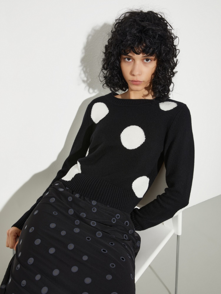 Polka-dot jacquard jumper - MAX&Co.
