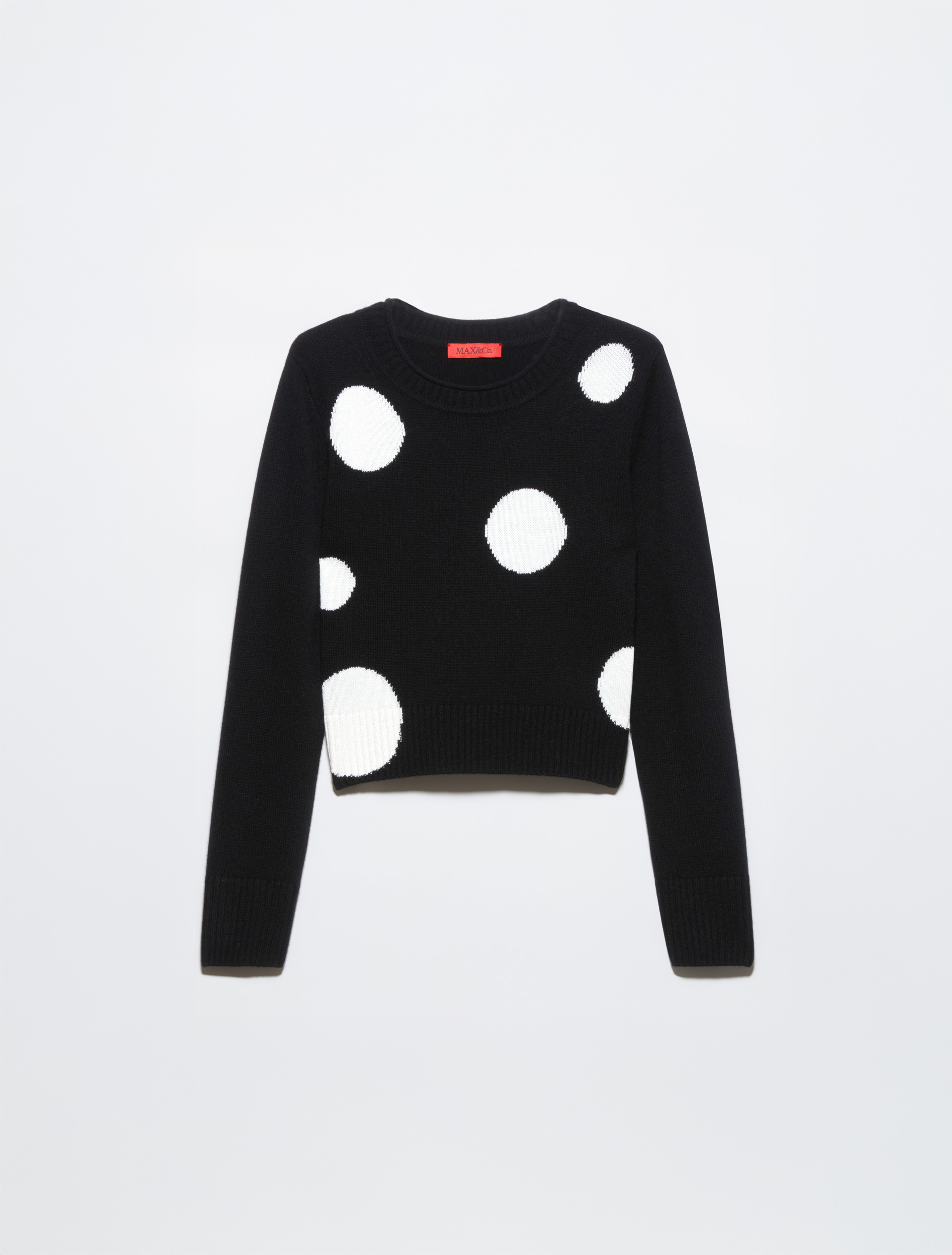 Polka-dot jacquard jumper - BLACK - MAX&Co. - 5