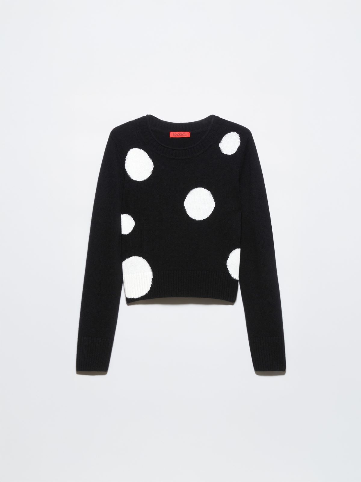 Polka-dot jacquard jumper - BLACK - MAX&Co. - 5