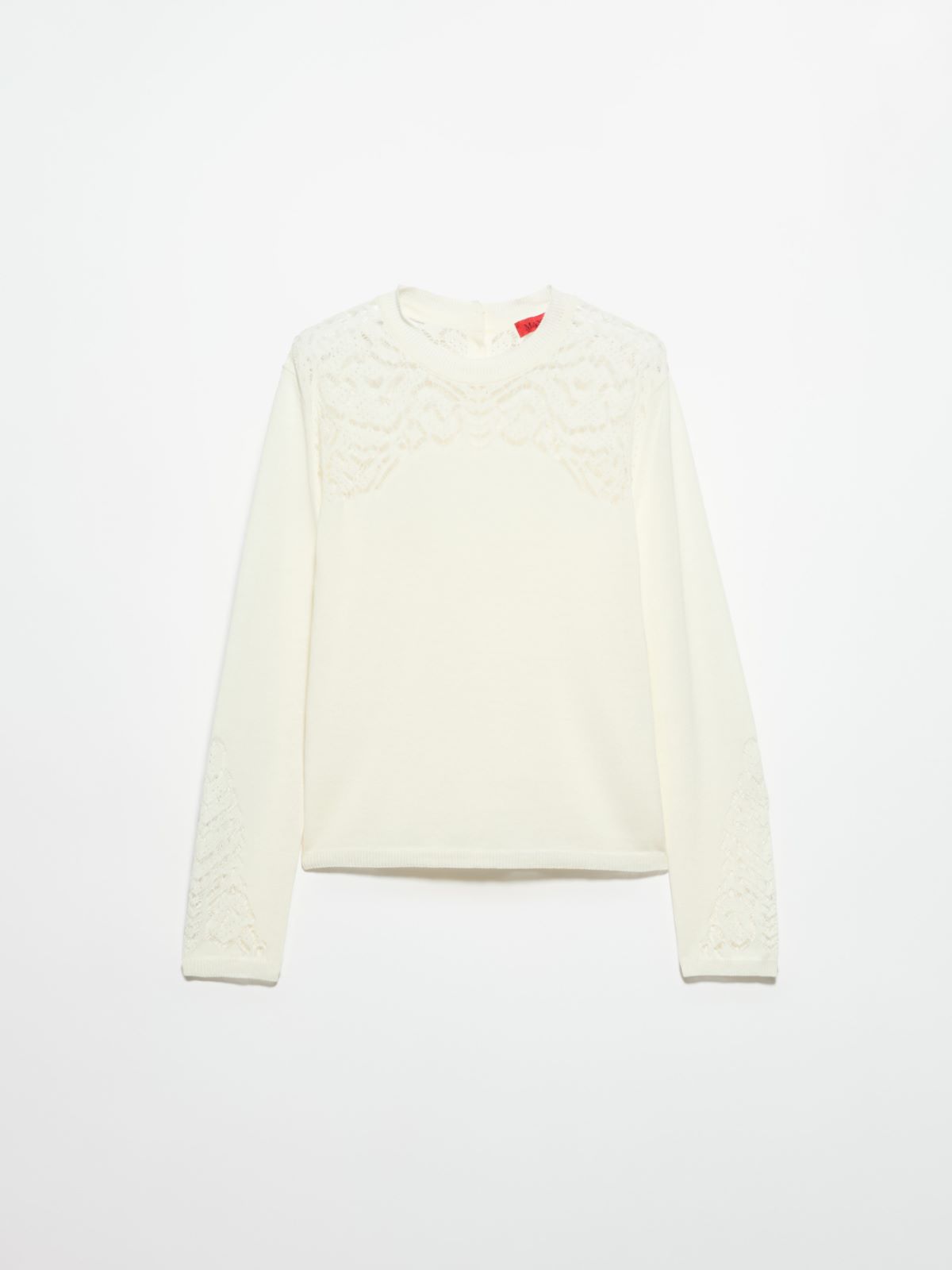 Pointelle-knit cotton jumper - MILK - MAX&Co. - 5