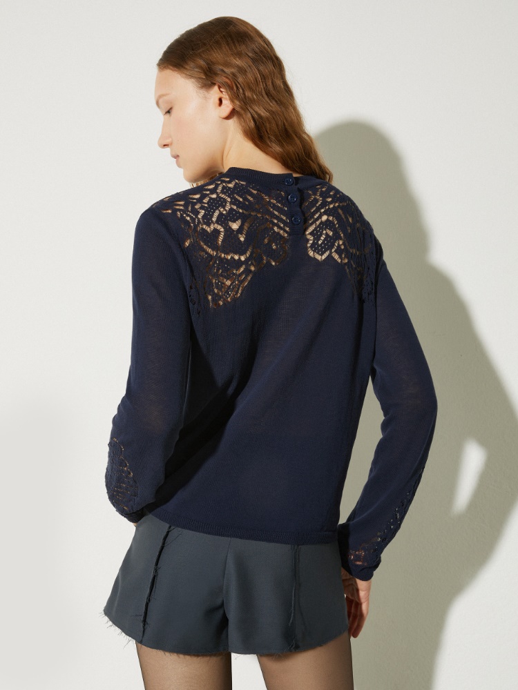 Pointelle-knit cotton jumper - MAX&Co. - 2