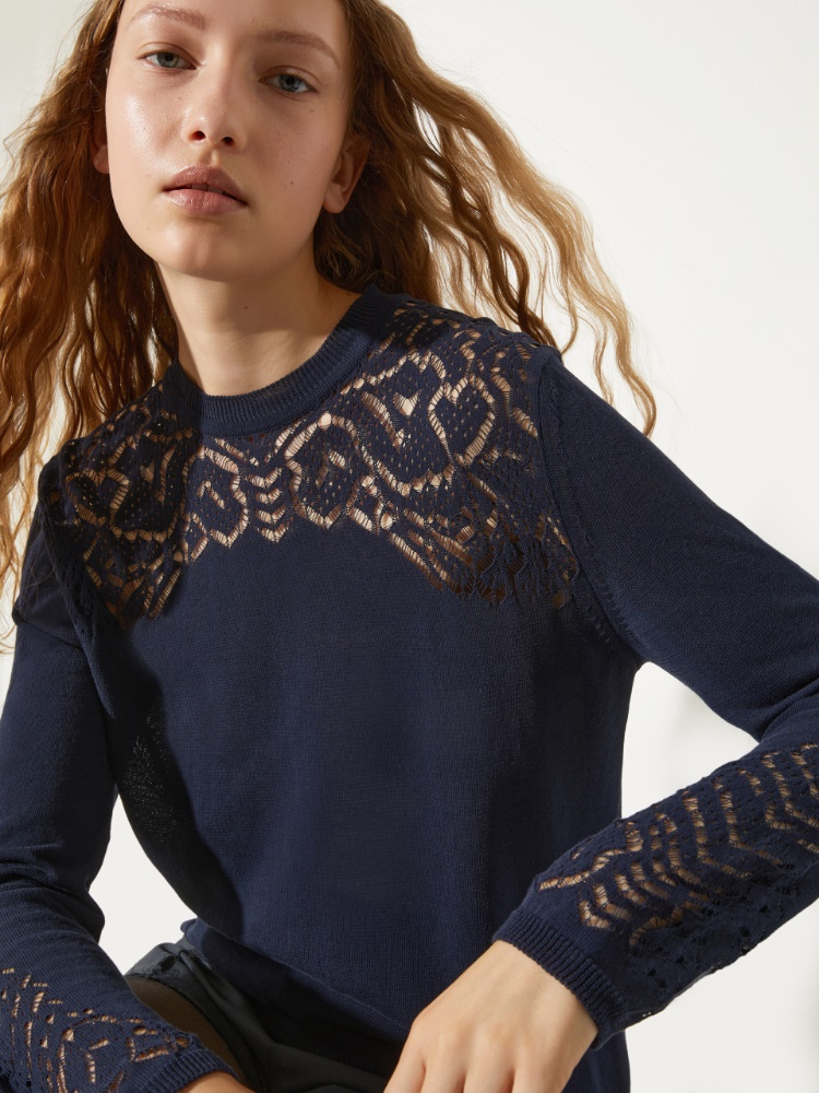 Pointelle-knit cotton jumper - MAX&Co. - 3