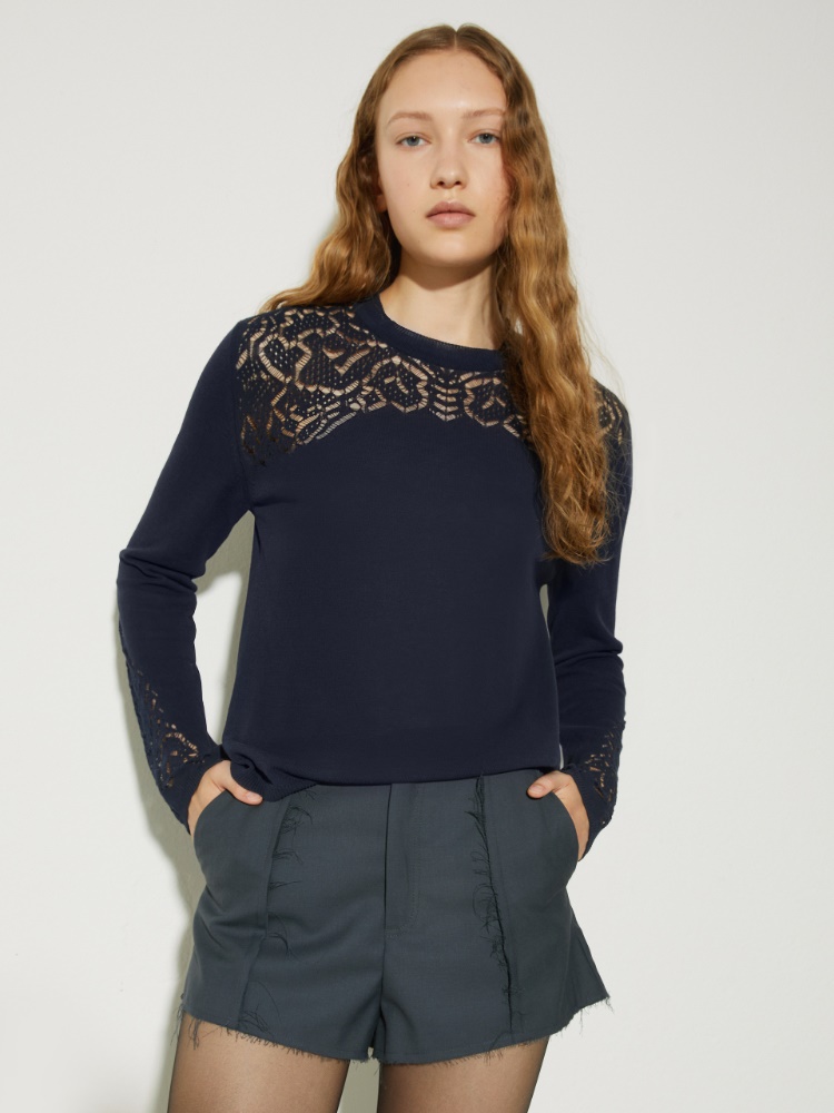 Pointelle-knit cotton jumper - MAX&Co.