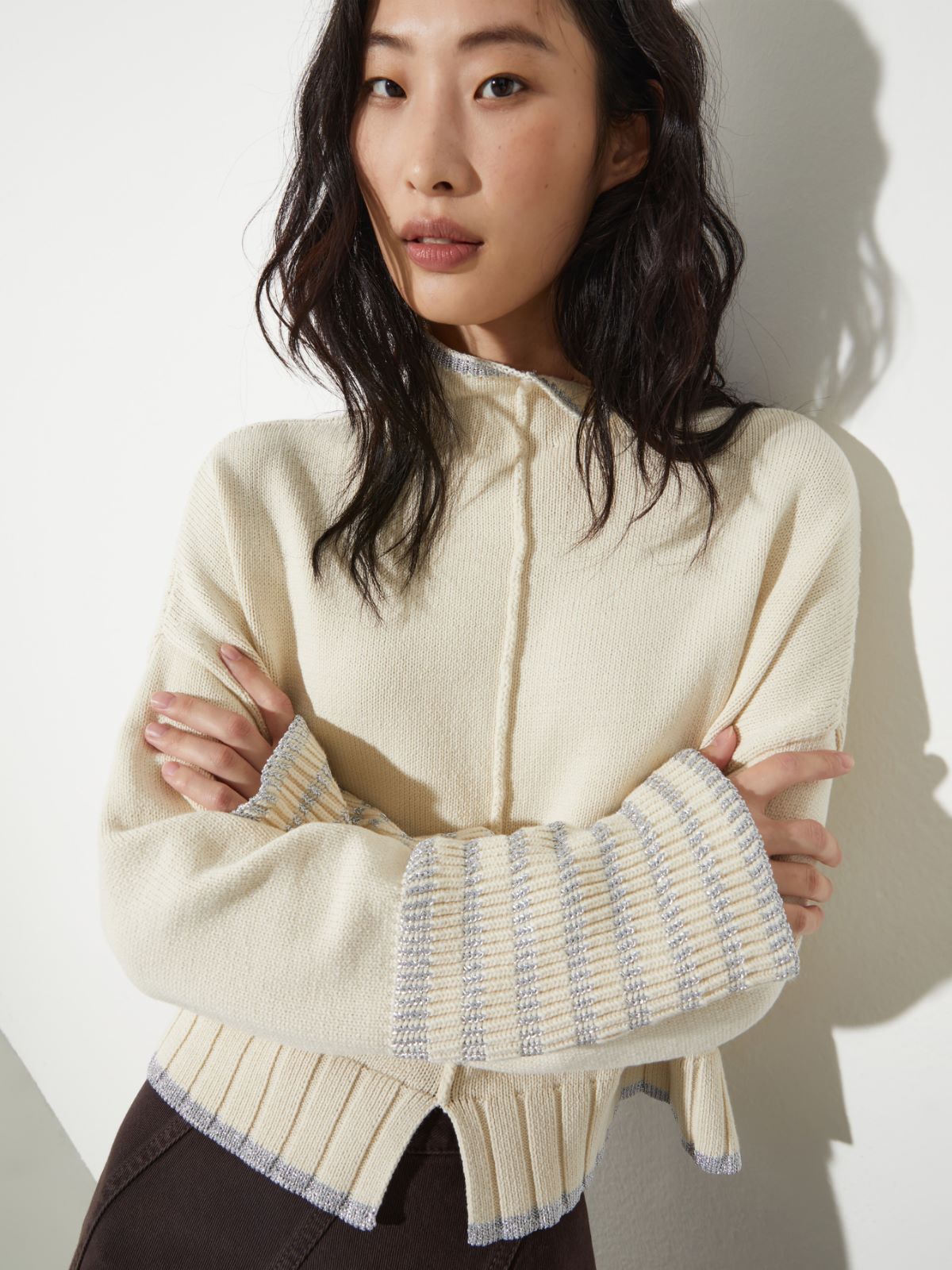 Oversized knitted jumper - MILK - MAX&Co. - 3