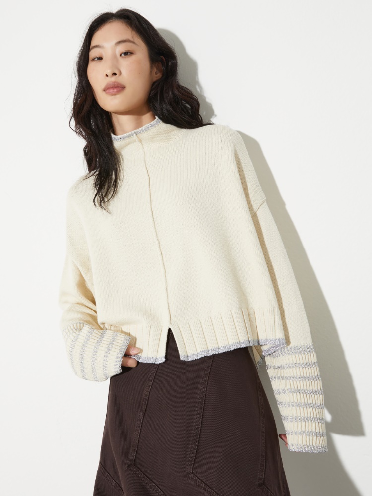 Oversized knitted jumper Oversized knitted jumper - MILK - MAX&Co.