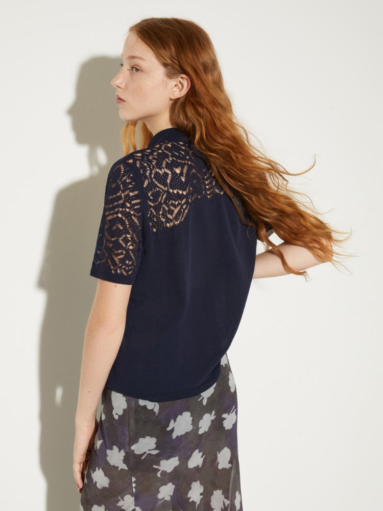 Pointelle-knit cotton polo shirt - MAX&Co. - 2