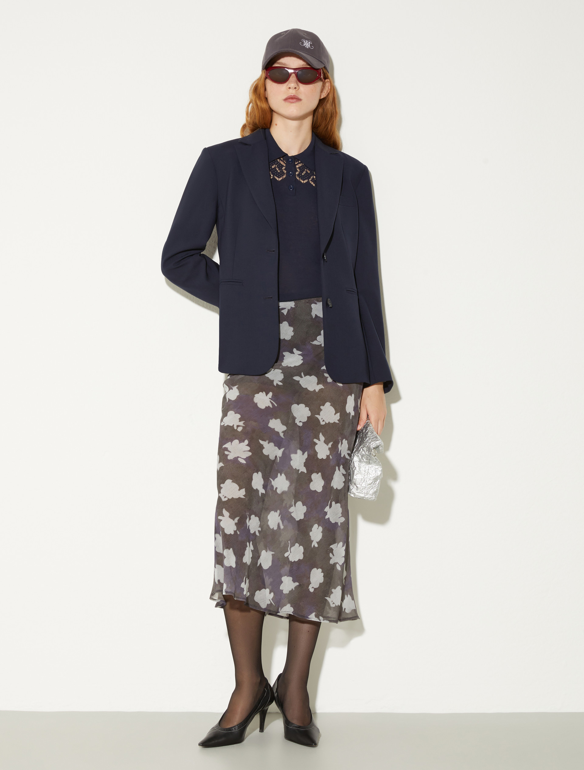 Pointelle-knit cotton polo shirt - NAVY - MAX&Co. - 4