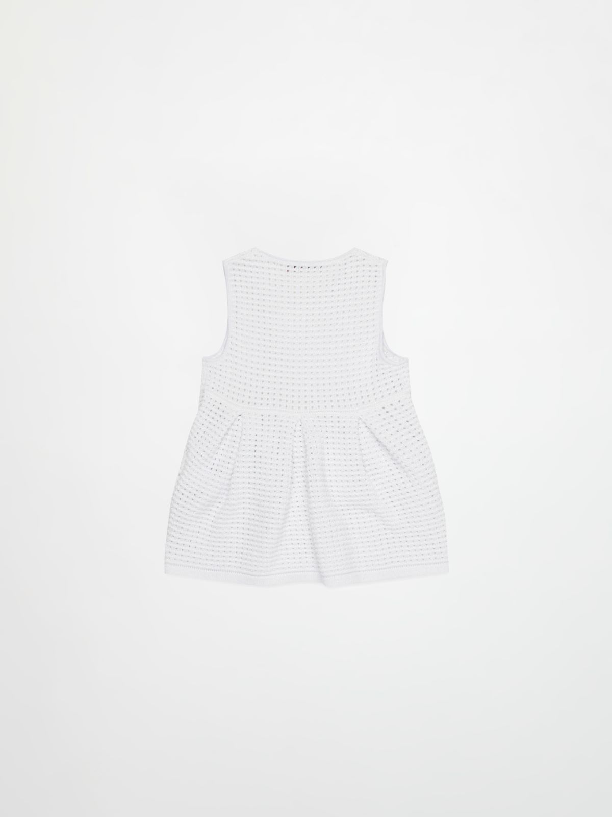 Durchbrochenes Strickkleid mit Logo KID - WEISS - MAX&Co. - 2