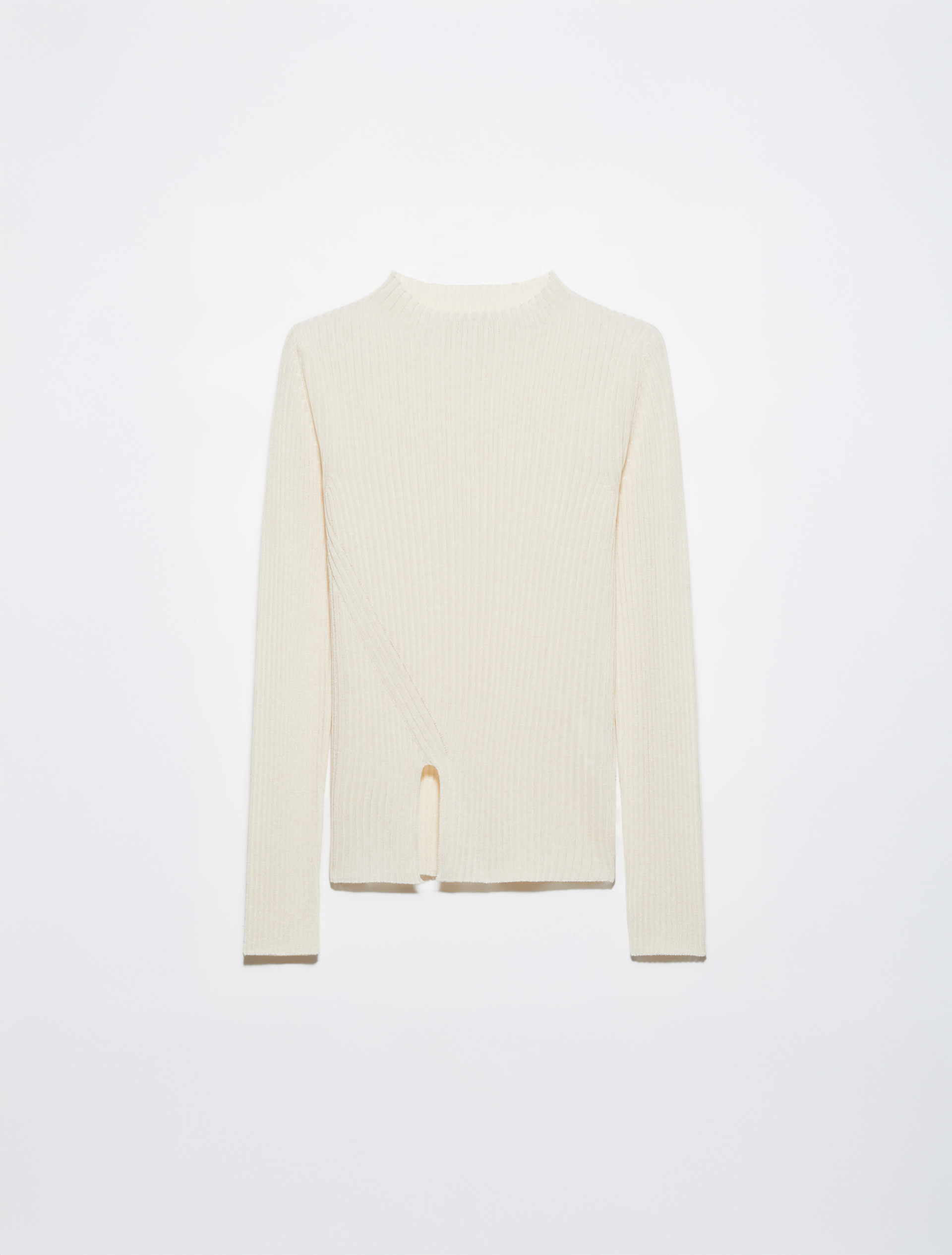 Slim-fit rib-knit jumper, ecru | MAX&Co. Slim-fit rib-knit jumper - ECRU - MAX&Co. - 5