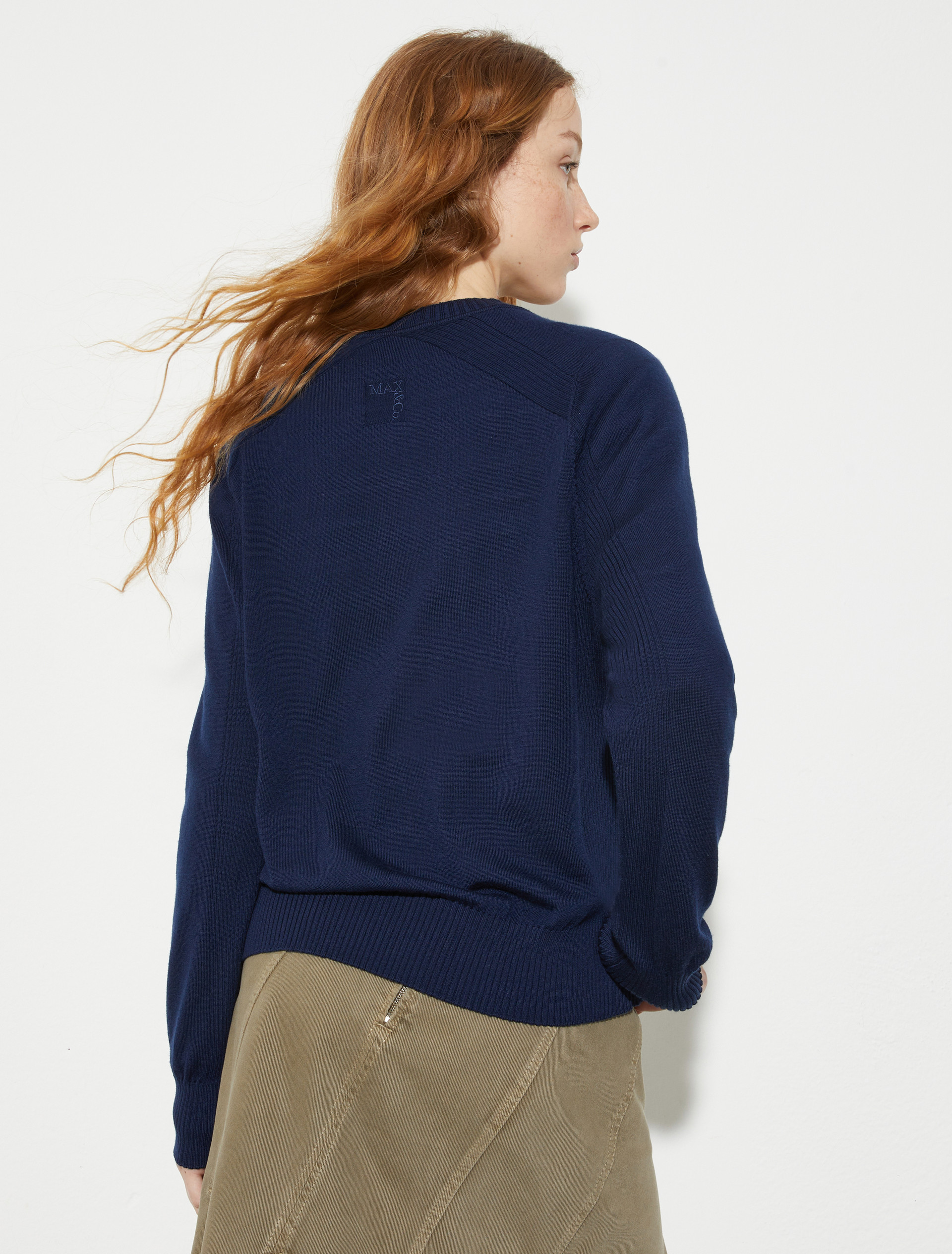 Pure merino wool sweater, navy | MAX&Co. Pure merino wool sweater - NAVY - MAX&Co. - 2