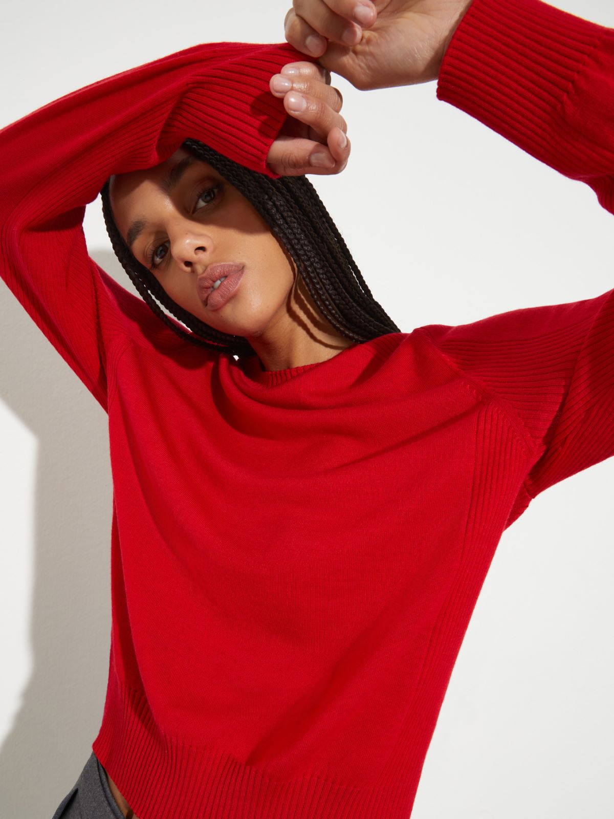 Pure merino wool sweater, red | MAX&Co. Pure merino wool sweater - RED - MAX&Co. - 3