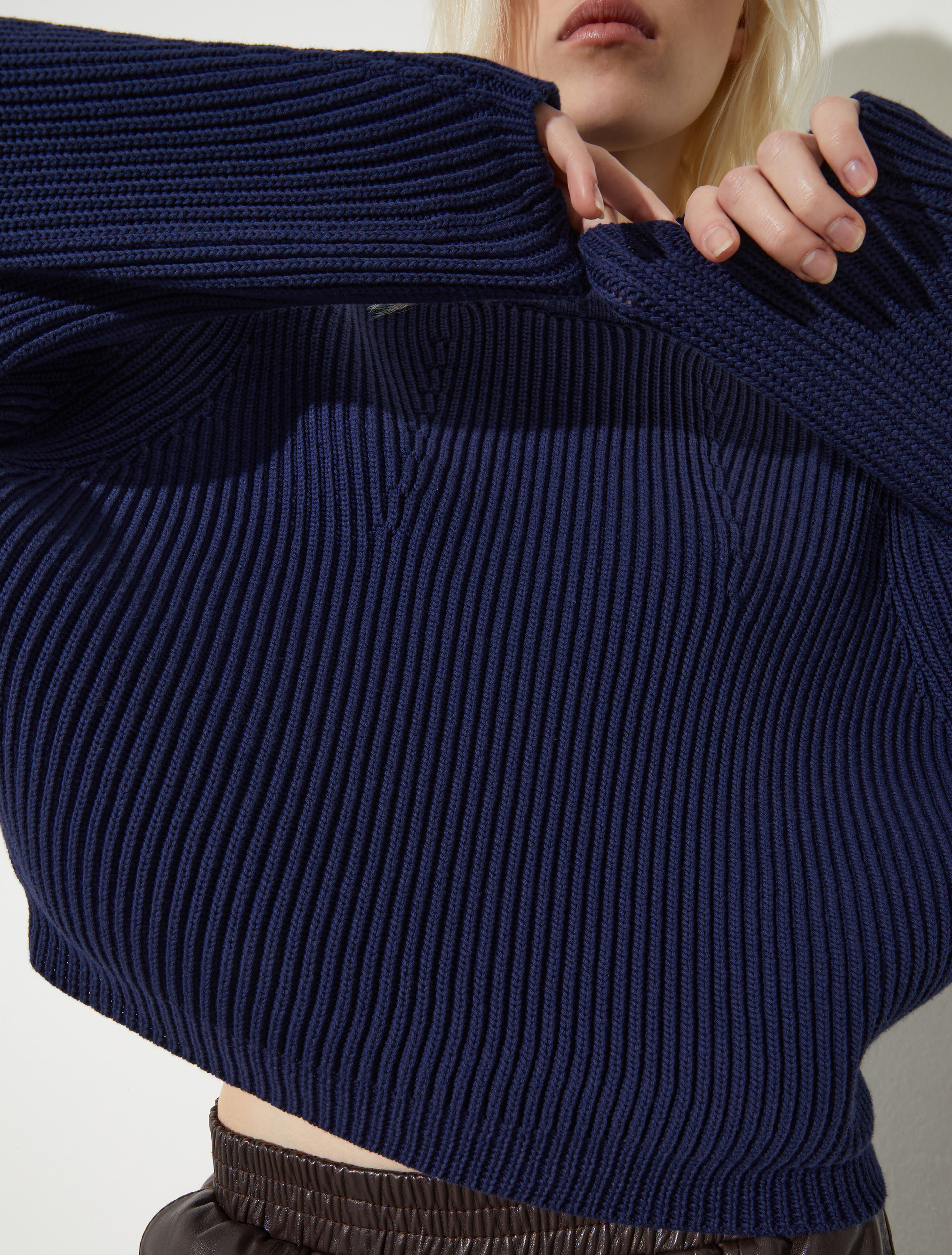 Fisherman's rib-knit jumper - NAVY - MAX&Co. - 3