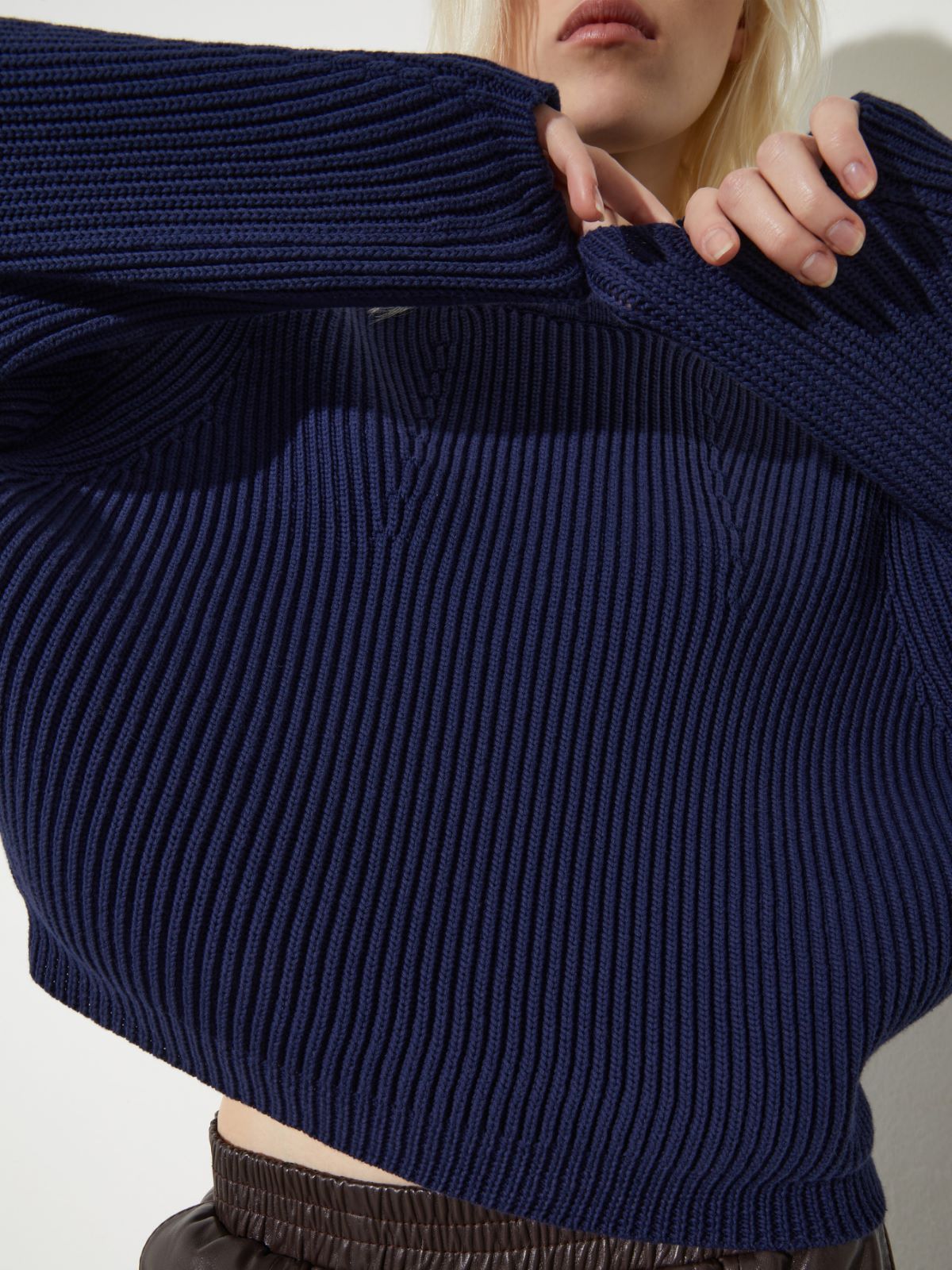 Fisherman's rib-knit jumper - NAVY - MAX&Co. - 3