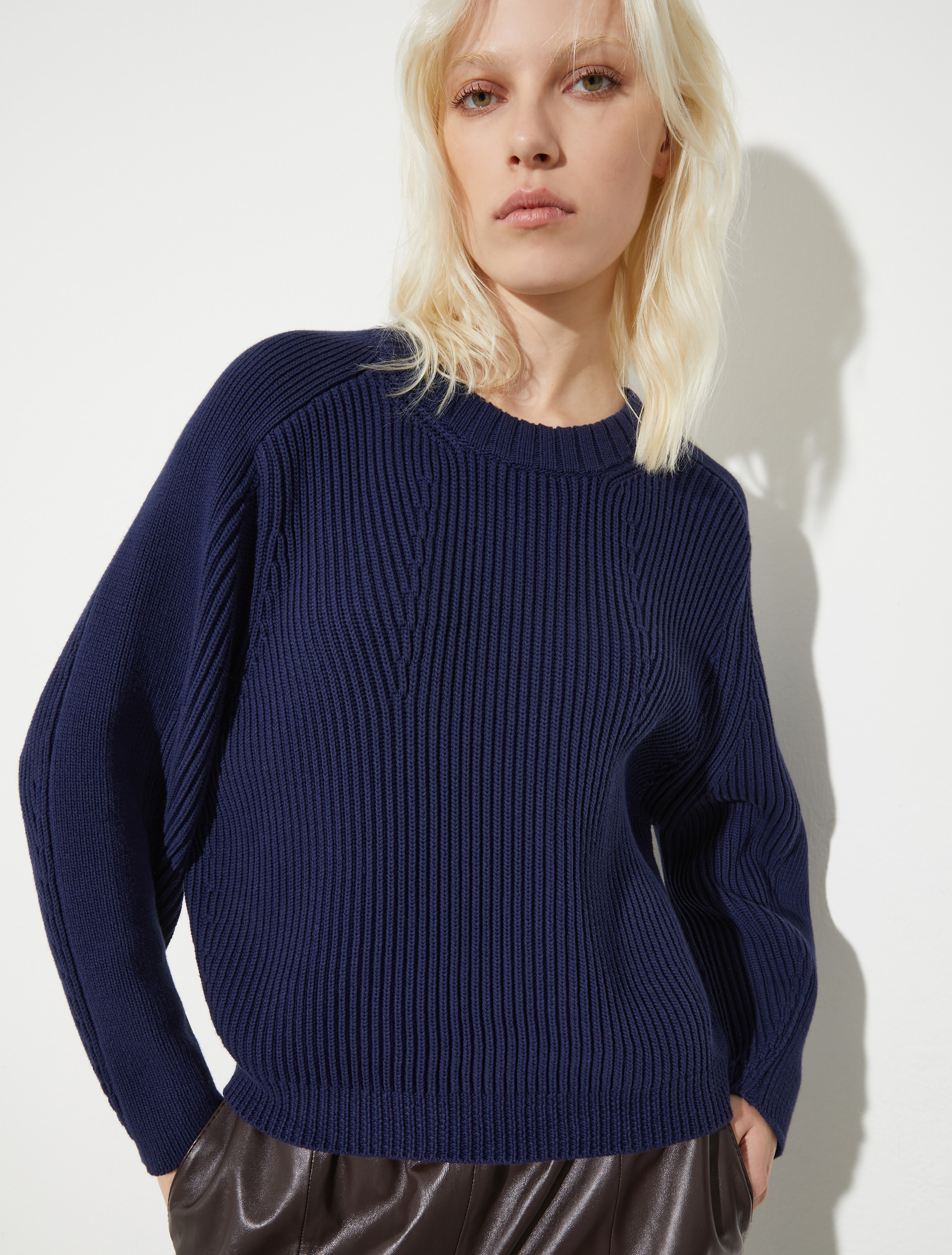 Fisherman's rib-knit jumper - NAVY - MAX&Co. - 6
