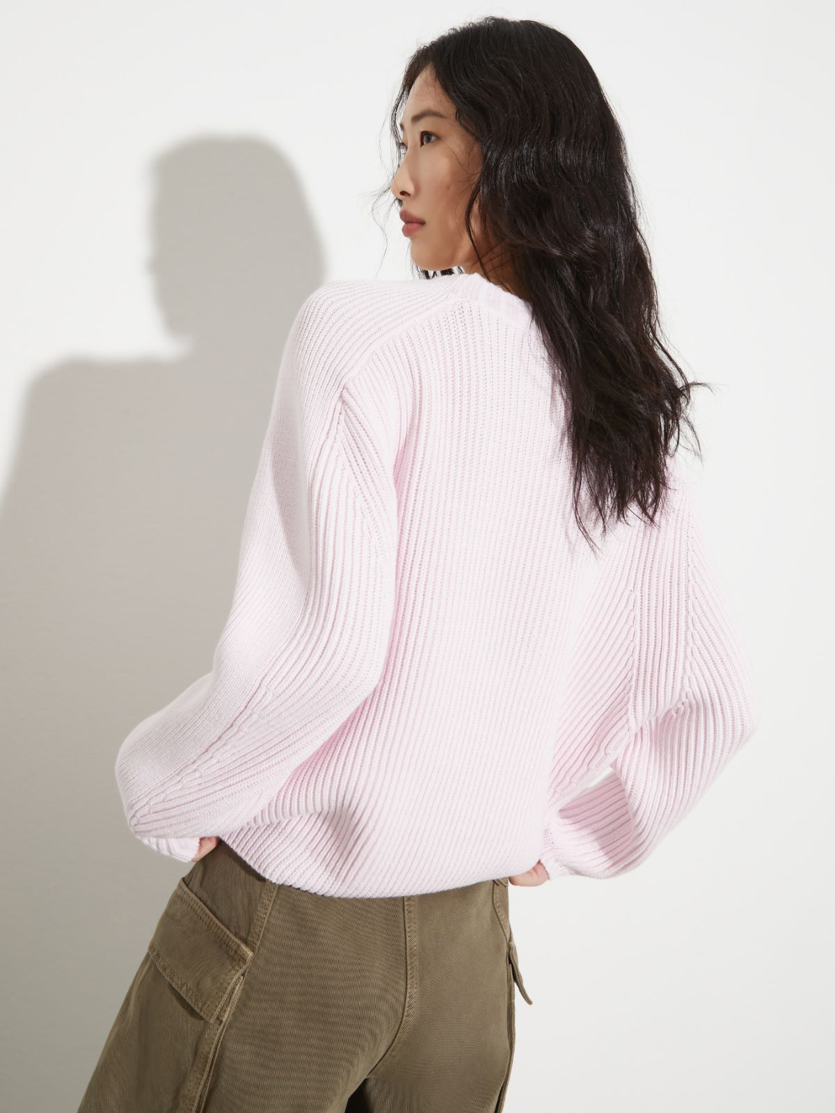 Fisherman's rib-knit jumper - PINK - MAX&Co. - 2