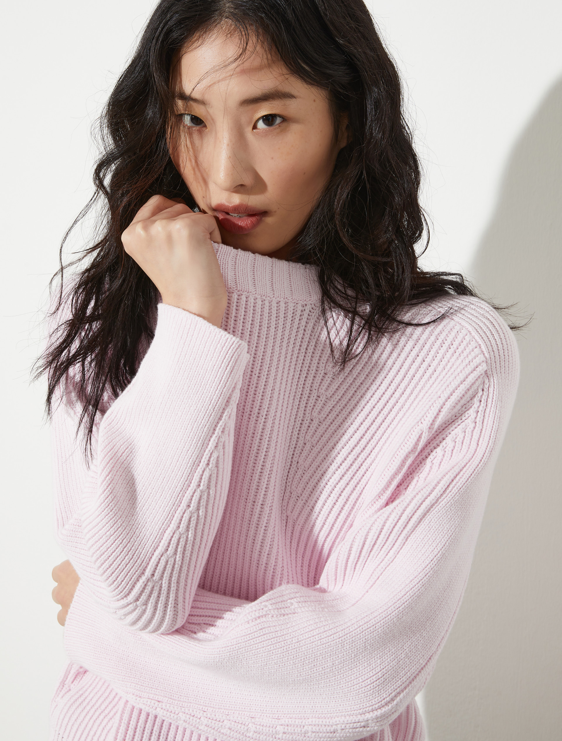 Fisherman's rib-knit jumper - PINK - MAX&Co. - 3