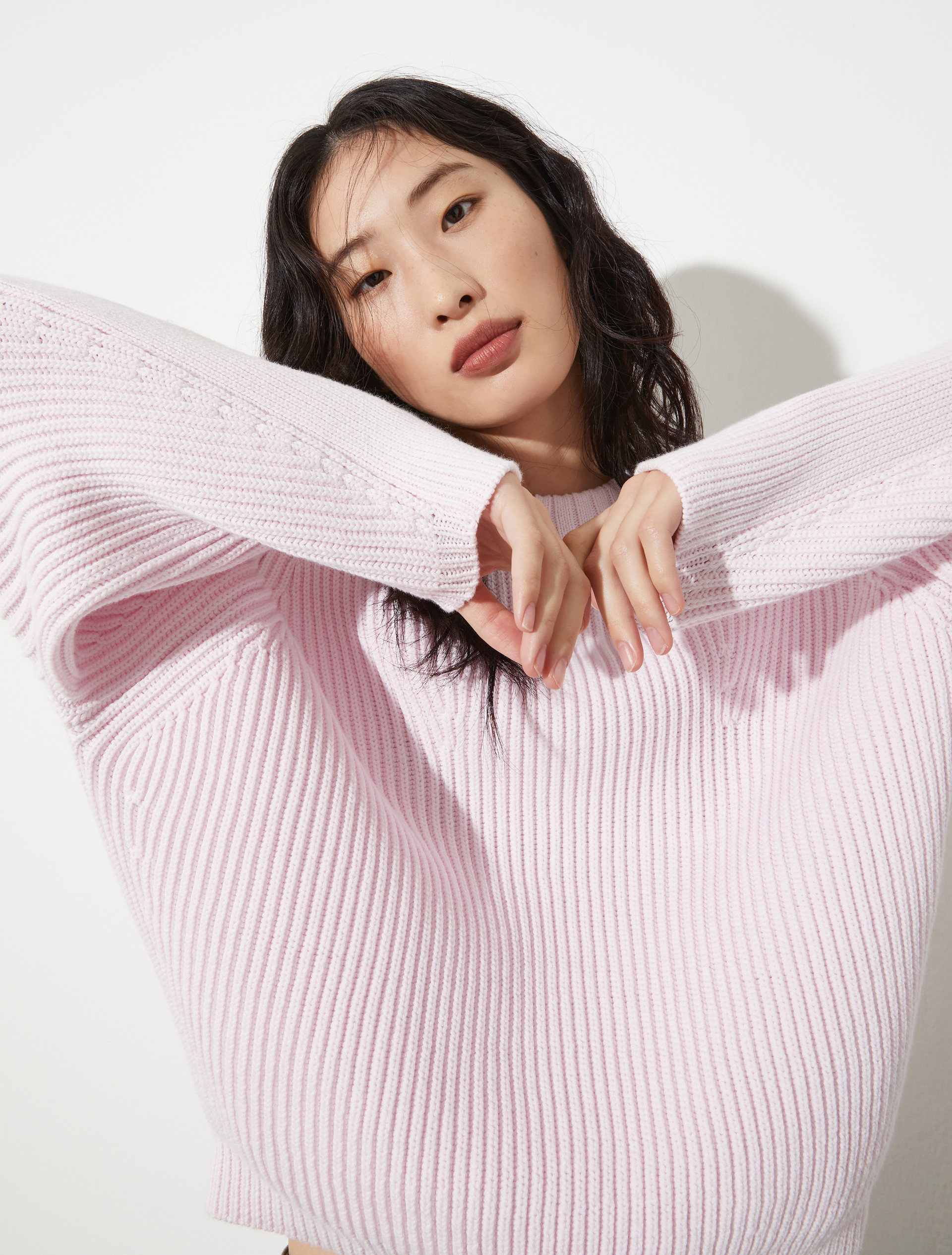 Fisherman's rib-knit jumper - PINK - MAX&Co. - 6