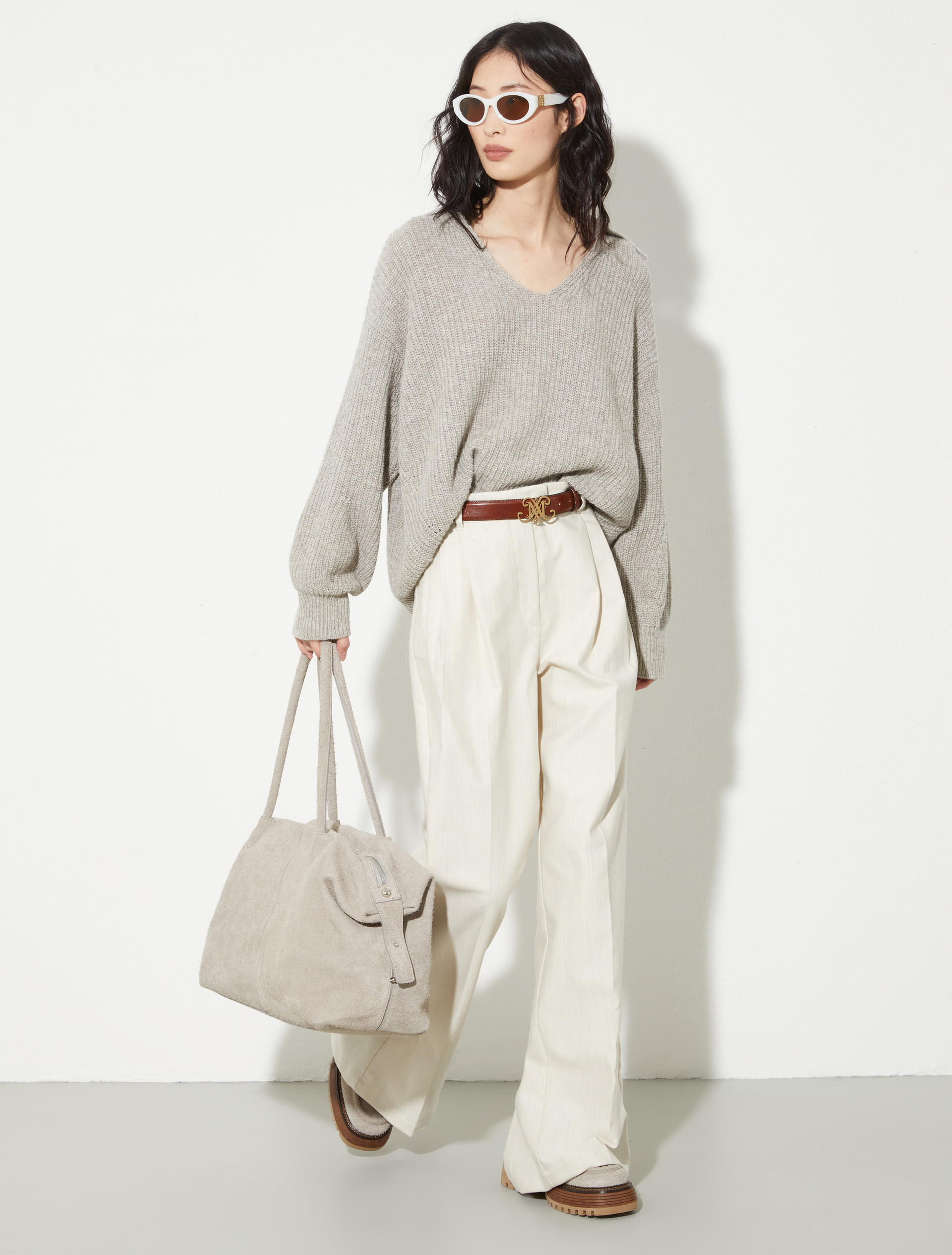 Undyed wool-blend jumper - SAND - MAX&Co. - 4