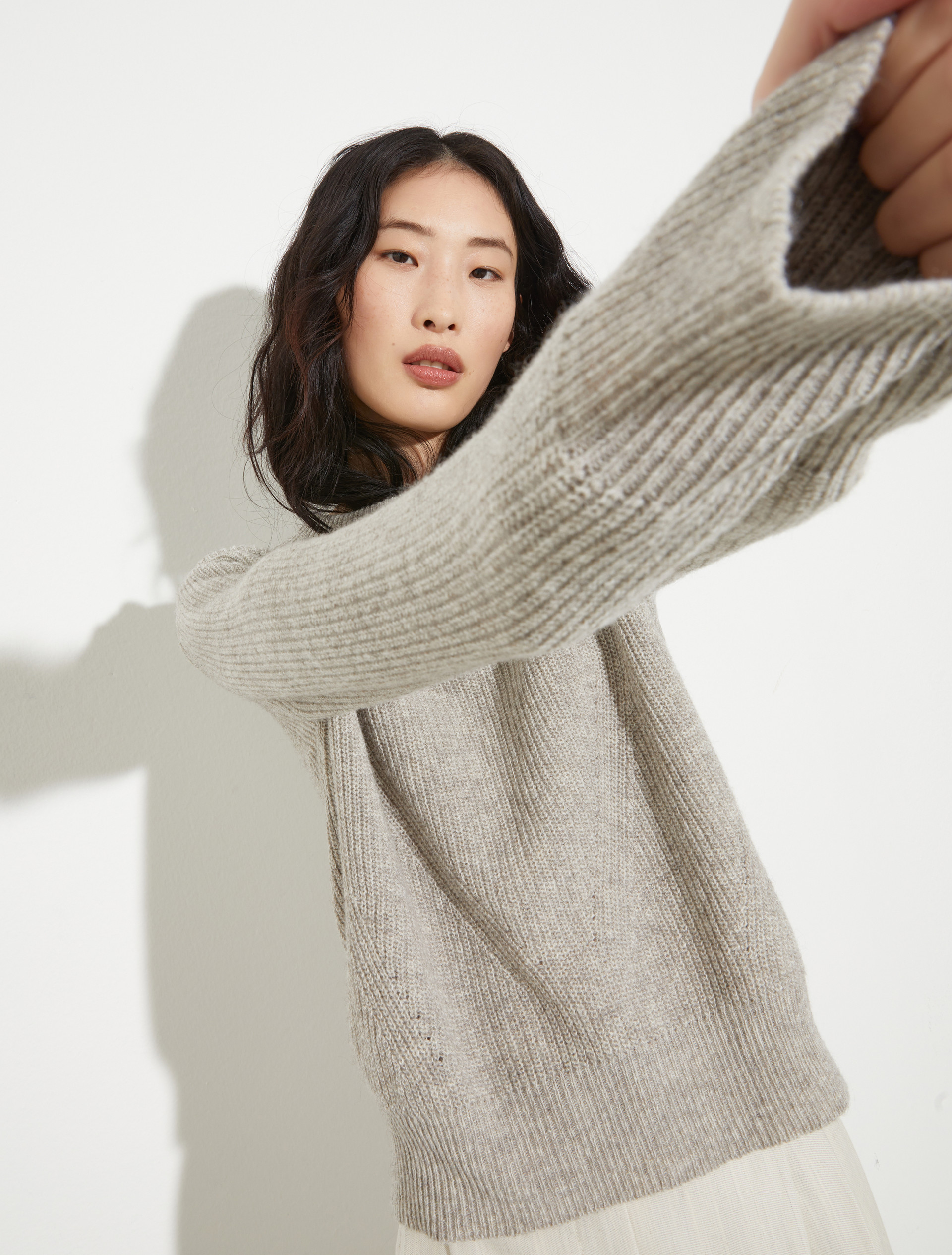 Undyed wool-blend jumper, sand | MAX&Co. Undyed wool-blend jumper - SAND - MAX&Co. - 3
