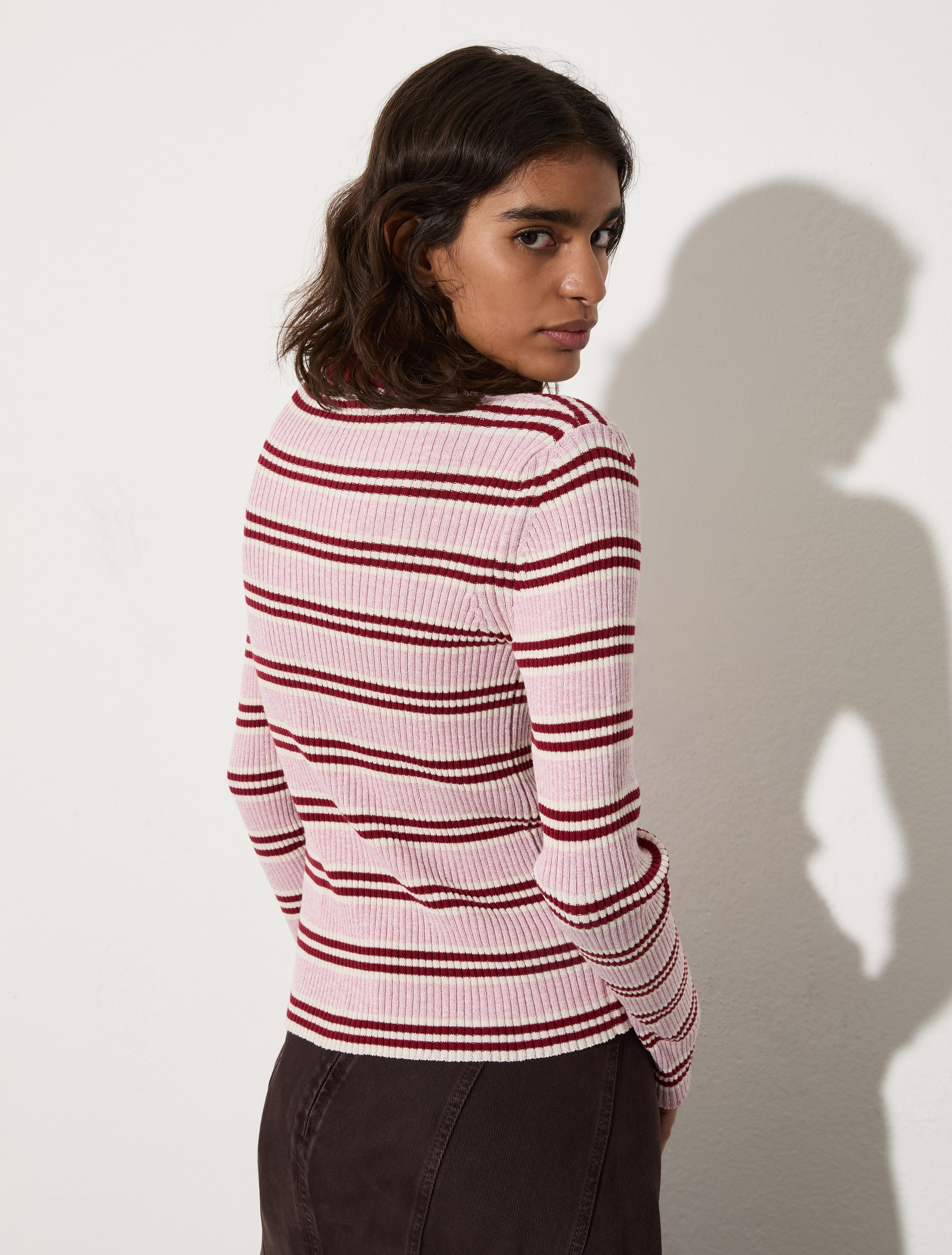 Striped polo-neck jumper, red | MAX&Co. Striped polo-neck jumper - RED - MAX&Co. - 2