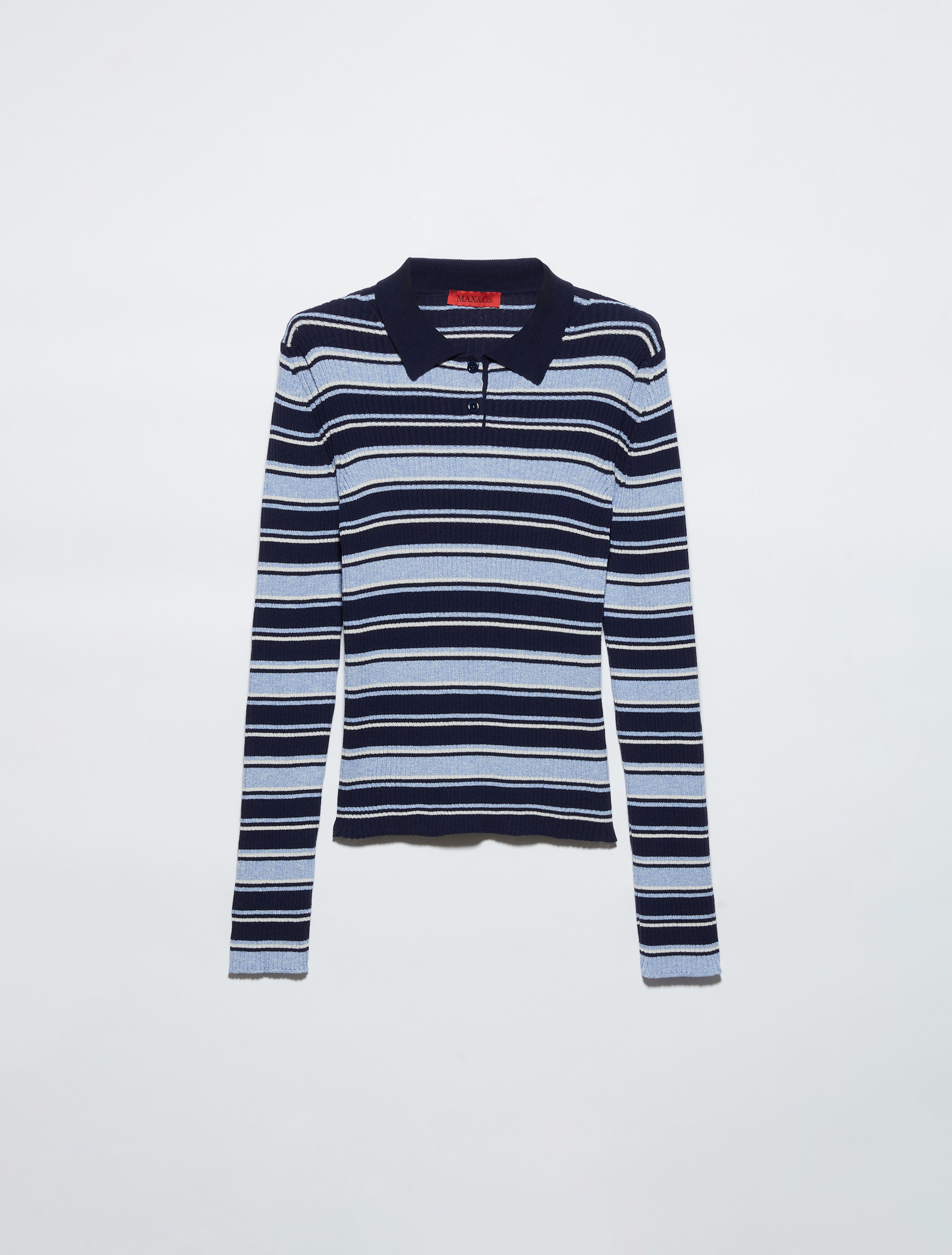 Striped polo-neck jumper - NAVY - MAX&Co. - 5