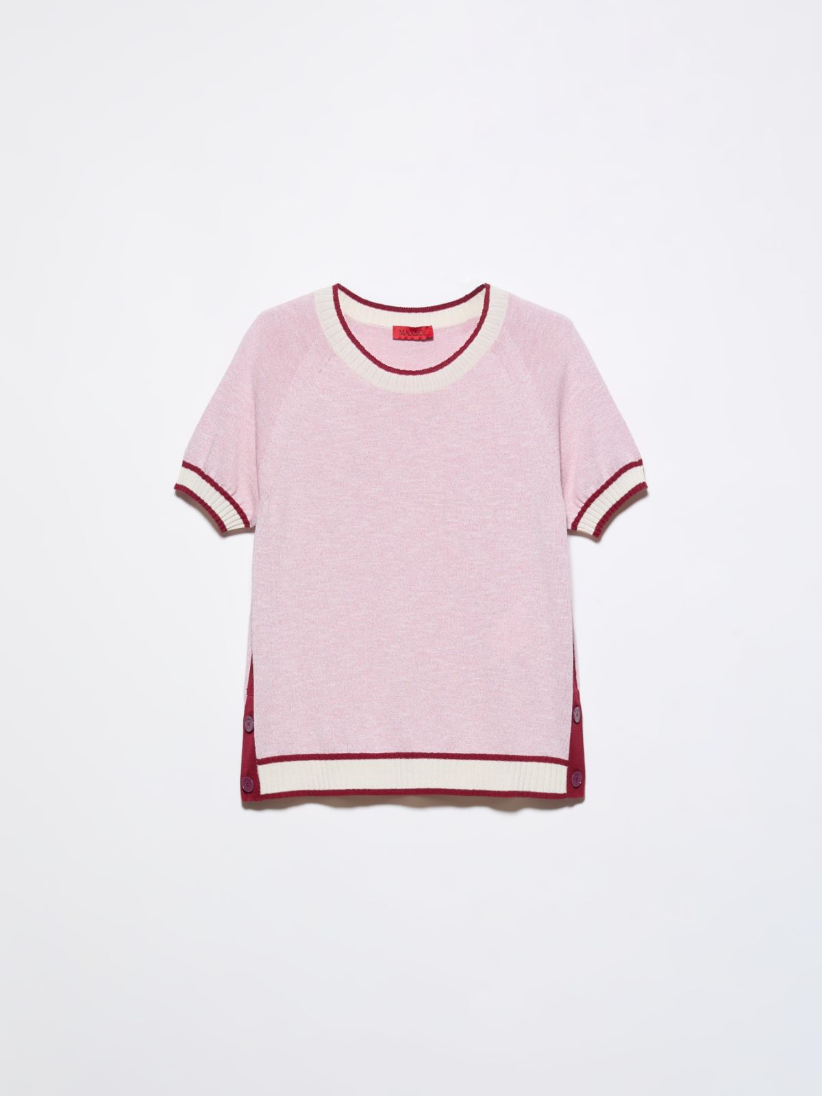Mouliné-knit T-shirt, pink | MAX&Co. Mouliné-knit T-shirt - PINK - MAX&Co. - 5