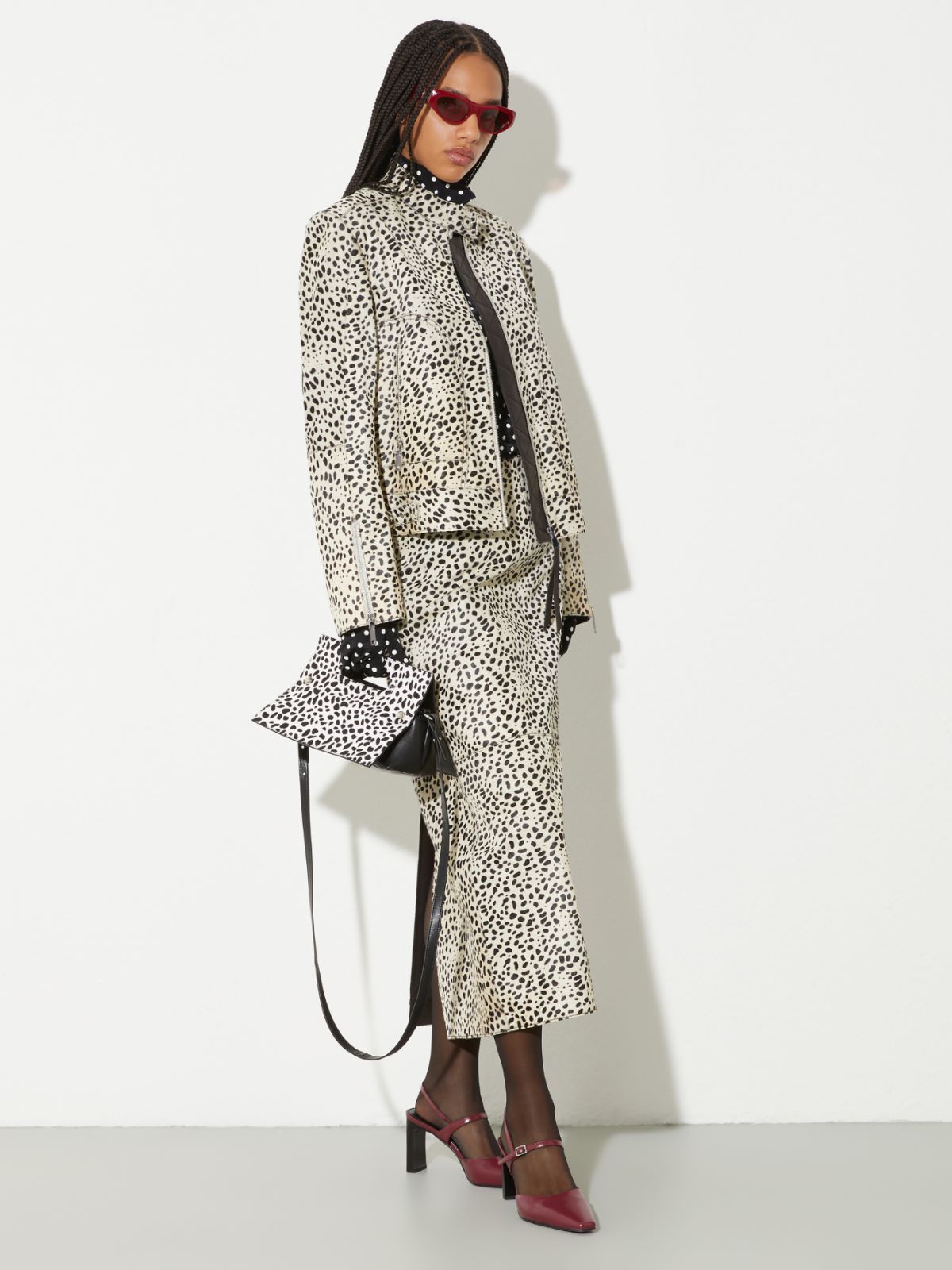 Gonna in cavallino maculato, beige | MAX&Co. Gonna in cavallino maculato - BEIGE - MAX&Co. - 4