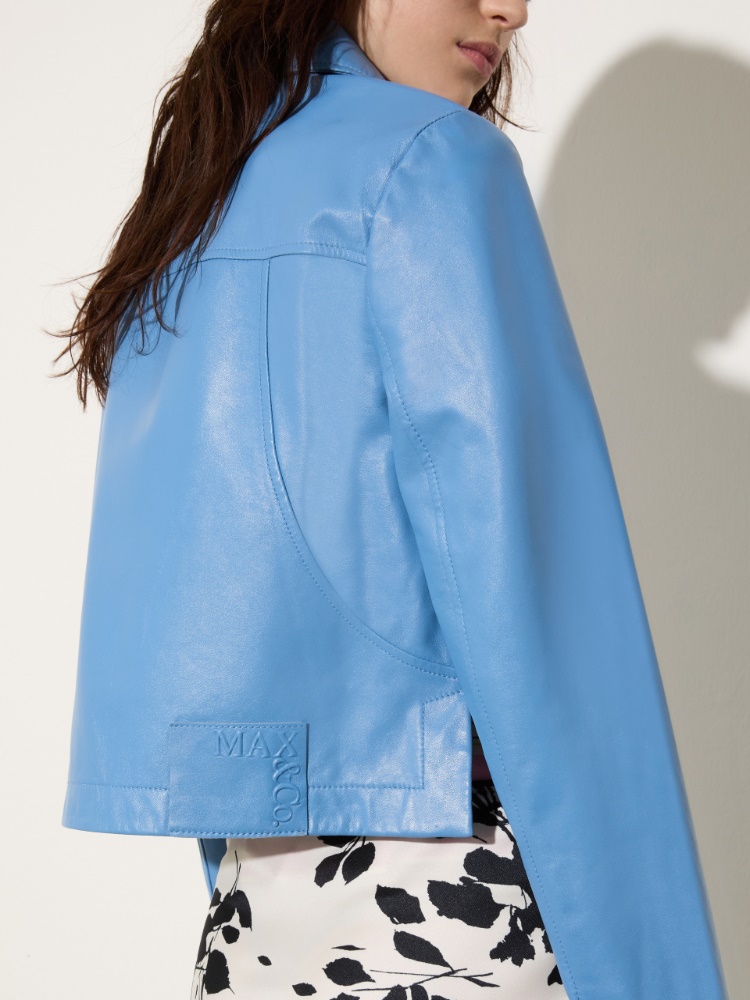 Glossy leather boxy jacket - MAX&Co. - 4