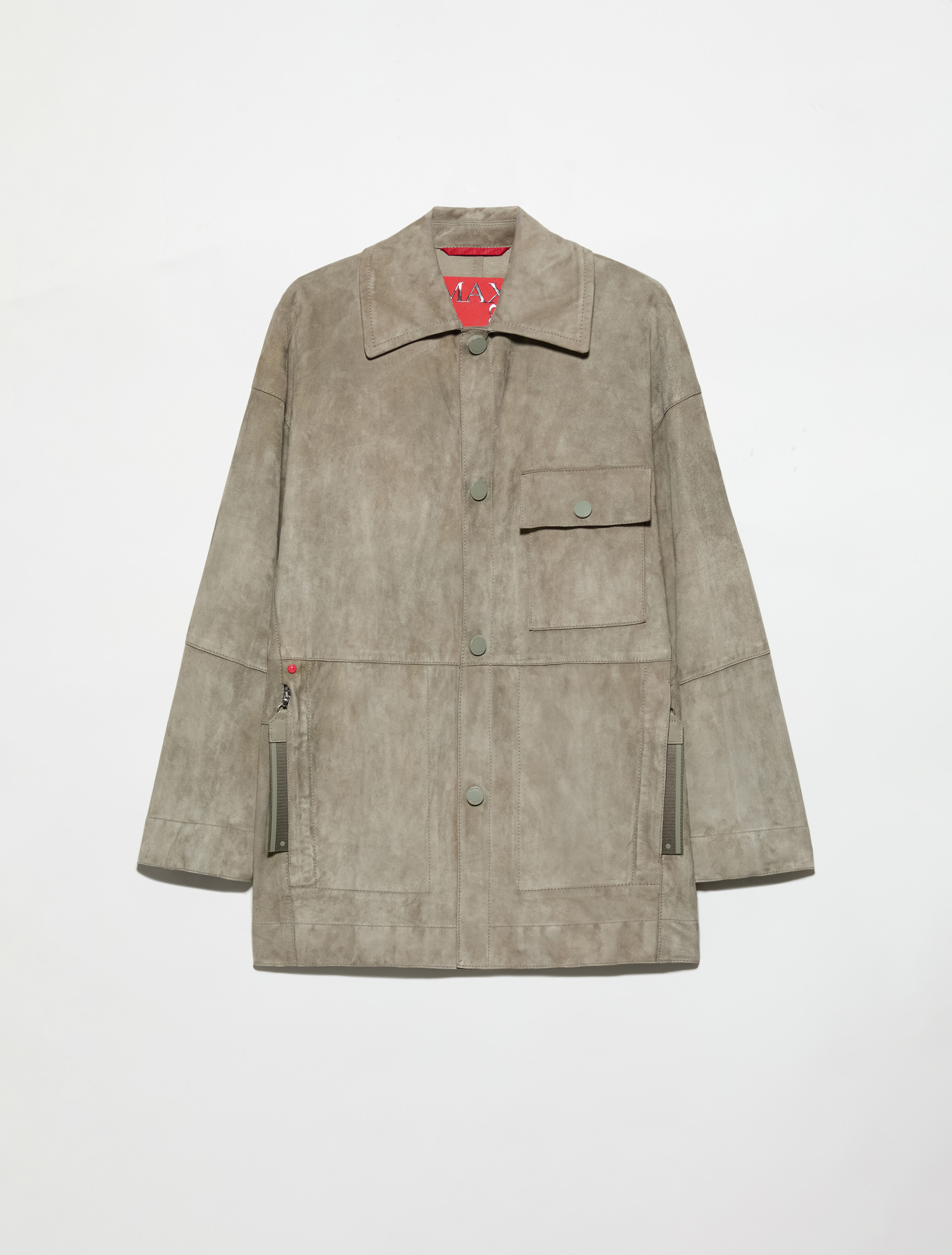 Veste en cuir suédé, sauge | MAX&Co. Veste en cuir suédé - SAUGE - MAX&Co. - 5