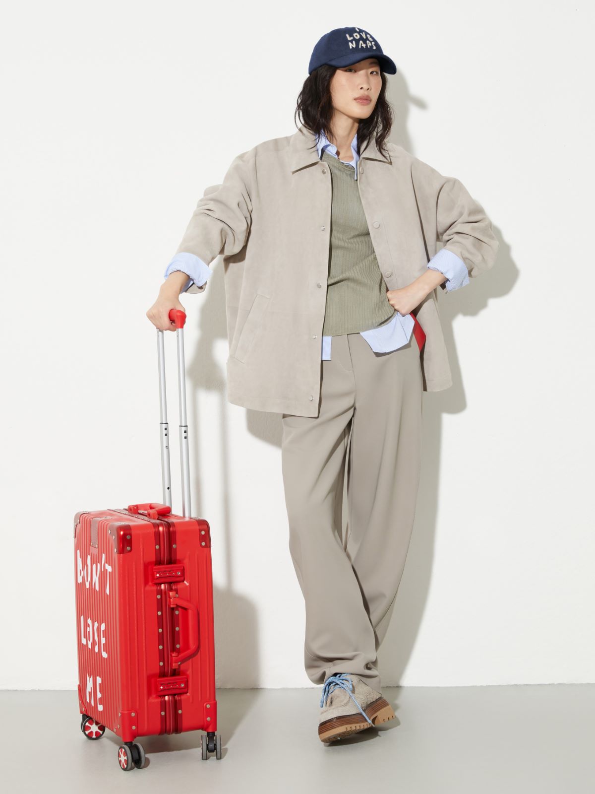 Suede shacket, turtledove | MAX&Co. Suede shacket - TURTLEDOVE - MAX&Co. - 4