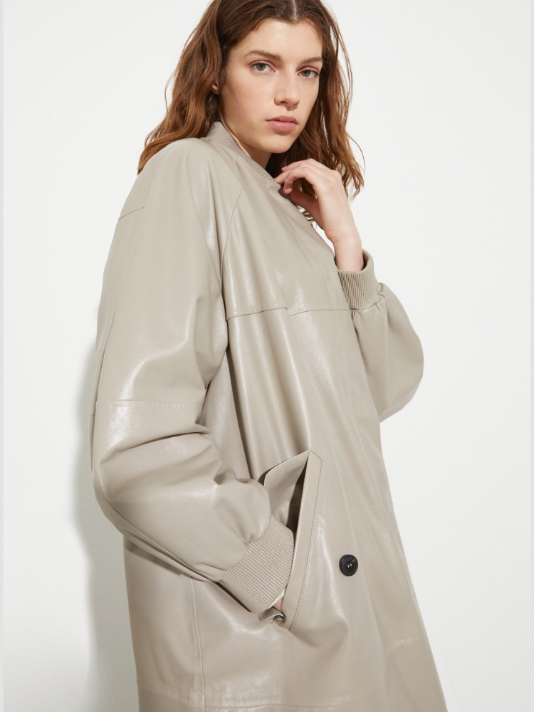 Spolverino in pelle glossy - MAX&Co. - 3