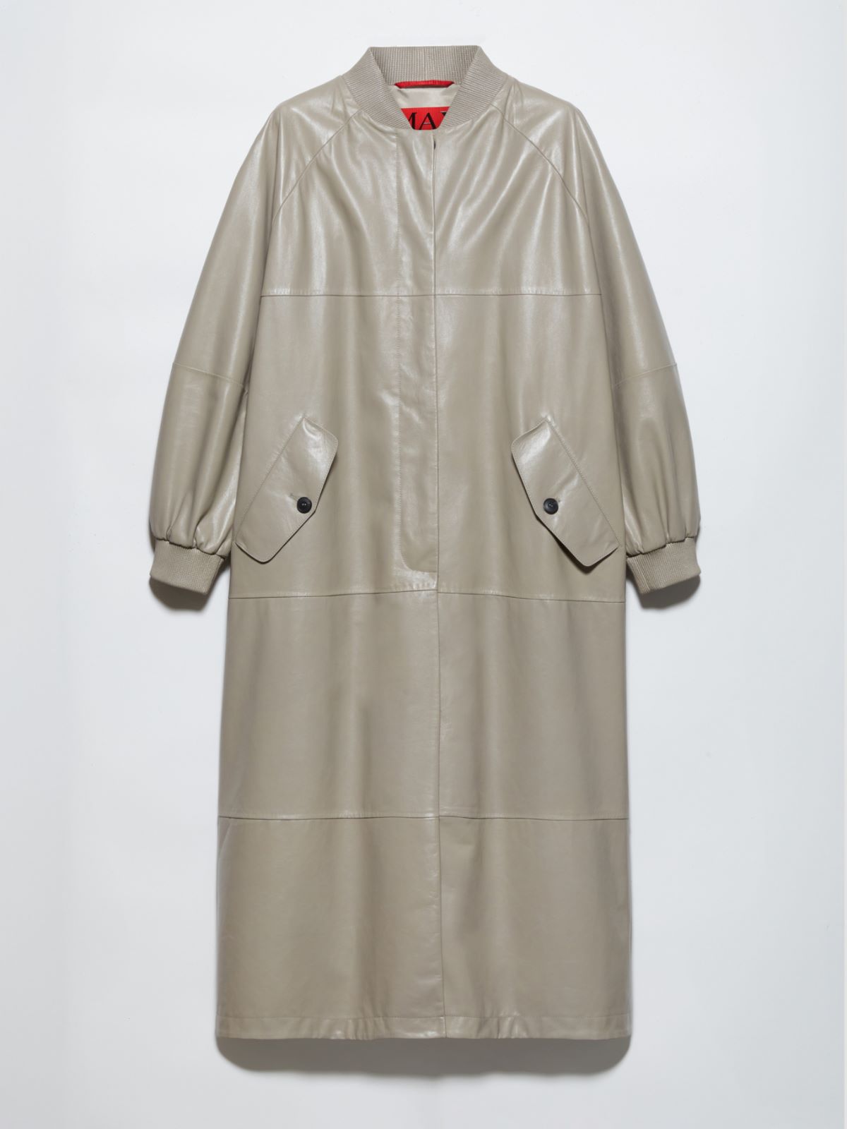 Glossy leather duster coat, grey | MAX&Co. Glossy leather duster coat - GREY - MAX&Co. - 5