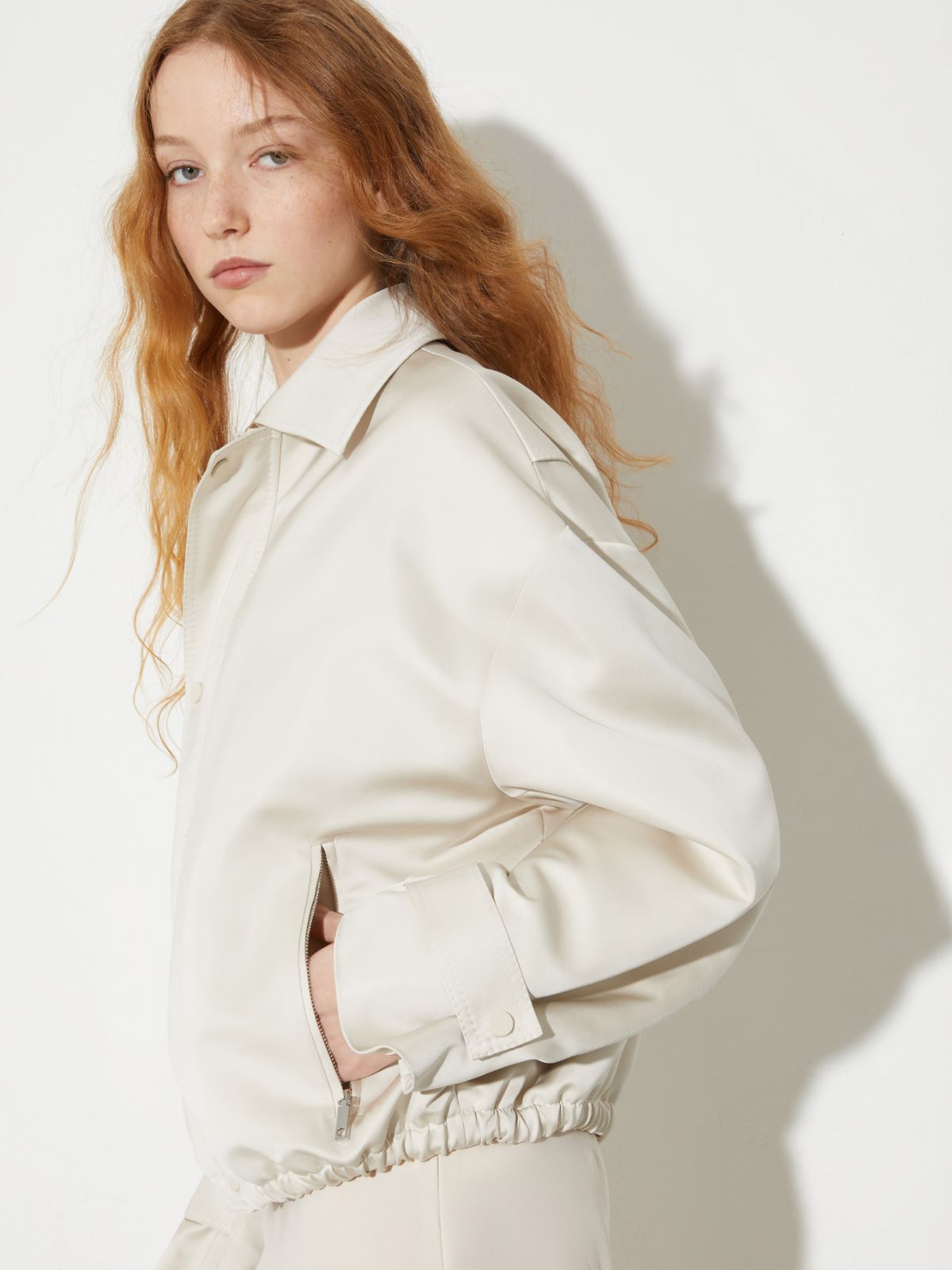 Duchesse satin bomber jacket - NUDO - MAX&Co. - 3