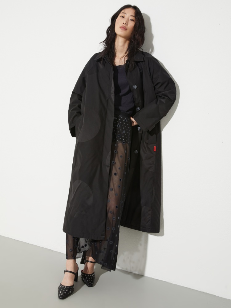 Jacquard padded coat - BLACK - MAX&Co.