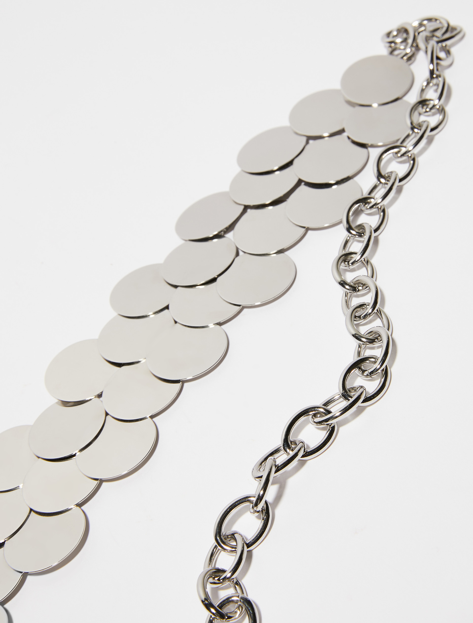 Mirrored metal belt - NICKEL - MAX&Co. - 2